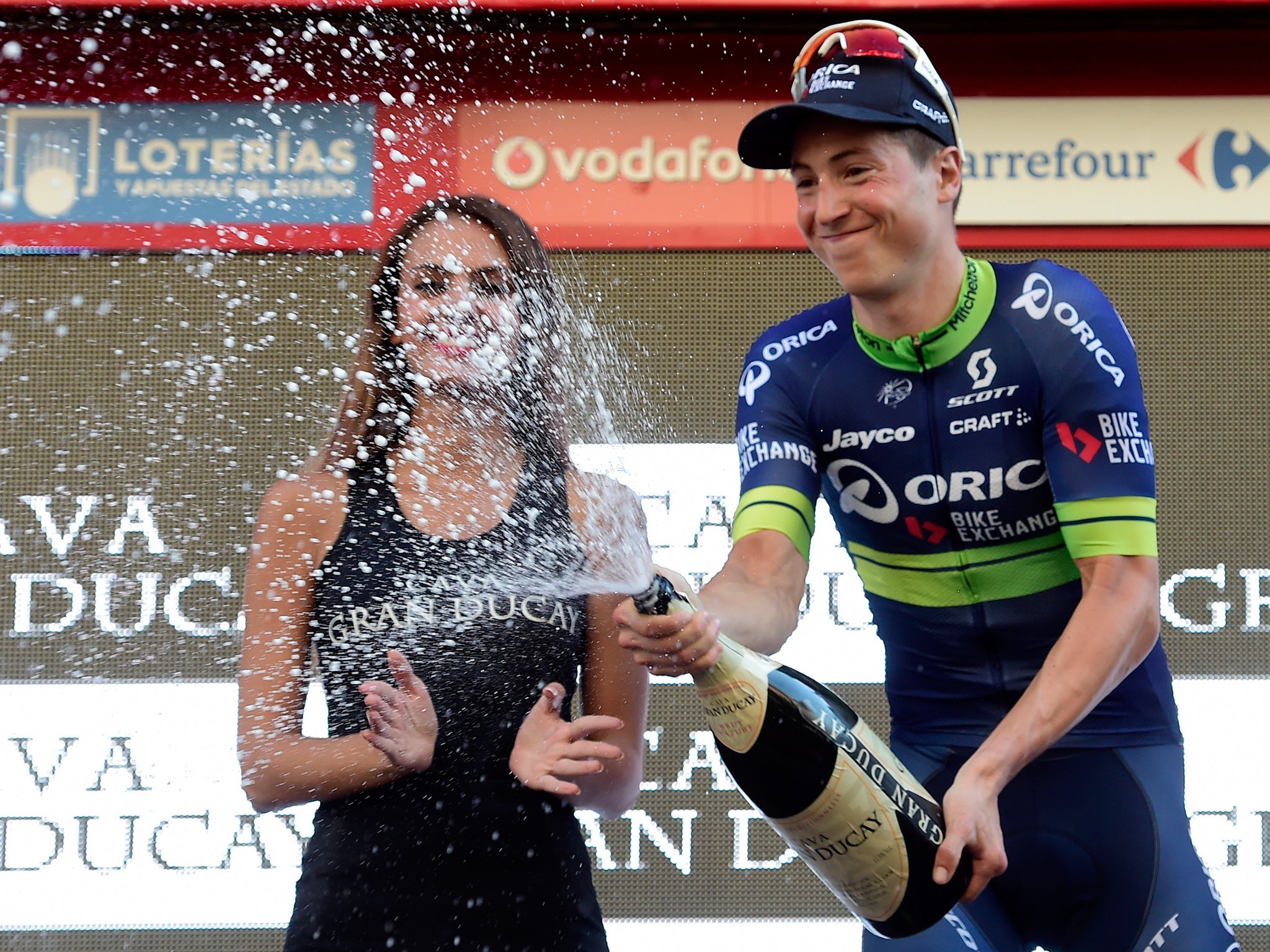 Keukeleire celebrates his first Grand Tour stage victory