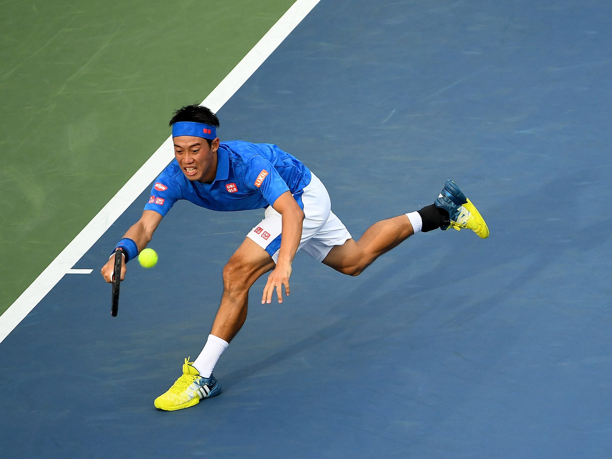 Kei Nishikori defeated Russia's Karen Khachanov to reach the third round