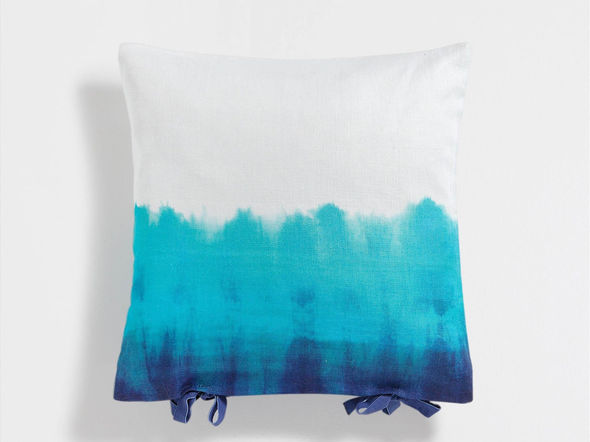 Blue ombre linen cushion, £17.99