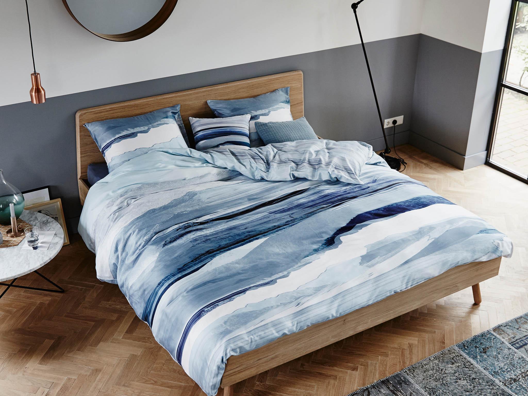 The Mooa bed linen has been inspired by a raging sea. Prices start from £60 for a single