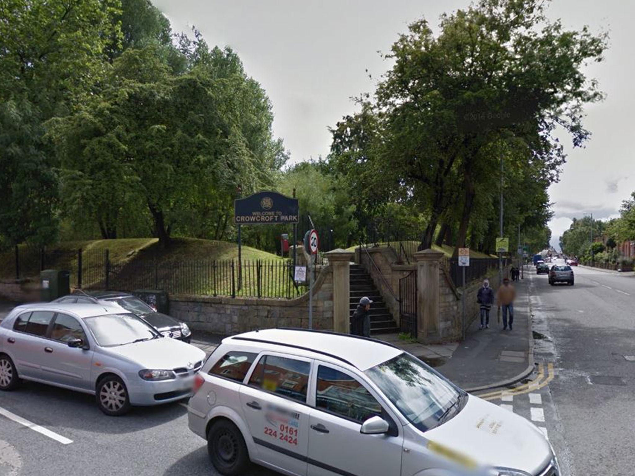 Police were called to Crowcroft Park in Levenshulme, Manchester, around 11.20pm on Thursday night, 1 September