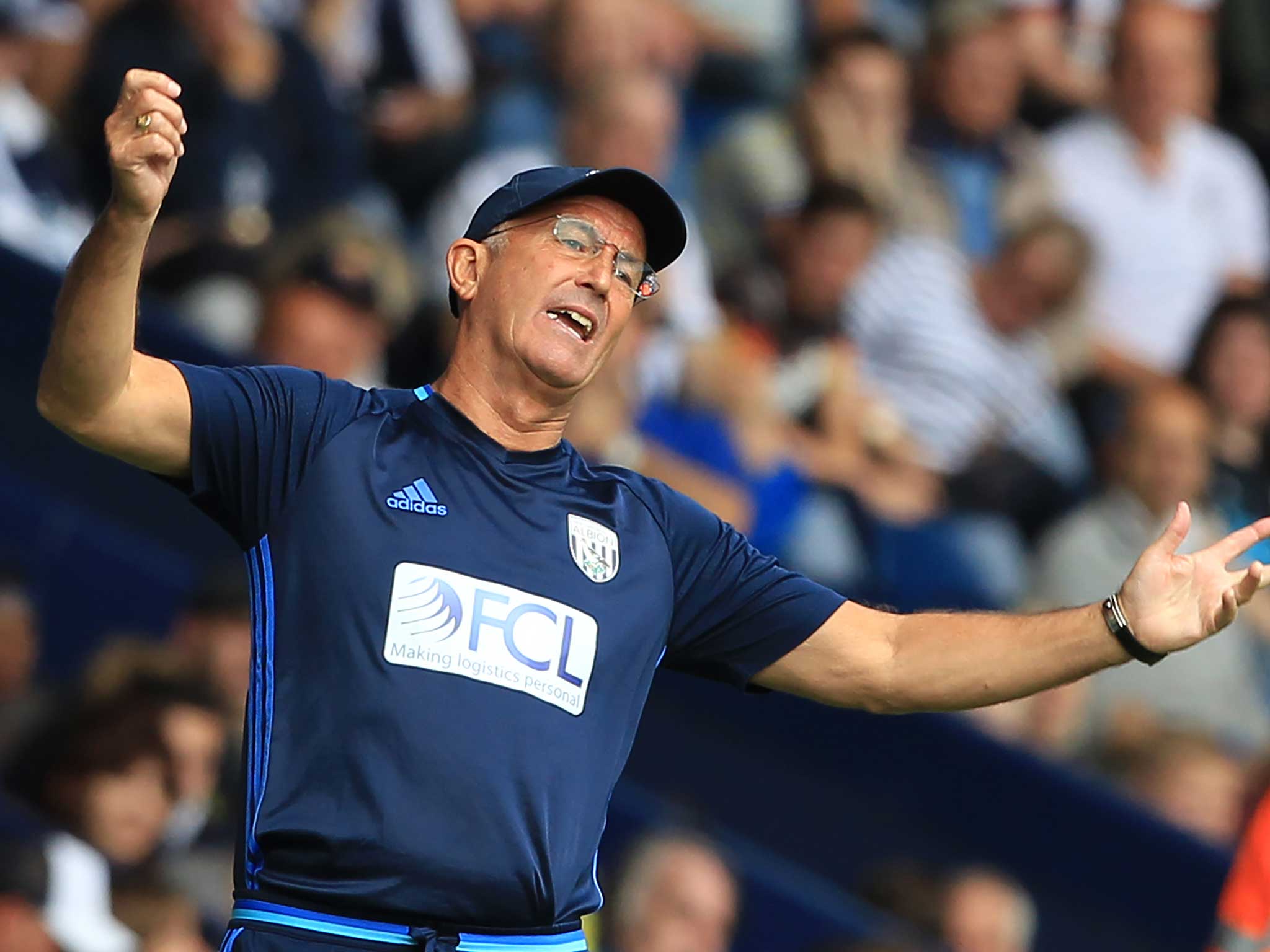 Tony Pulis has cut a frustrated figure on the side-lines