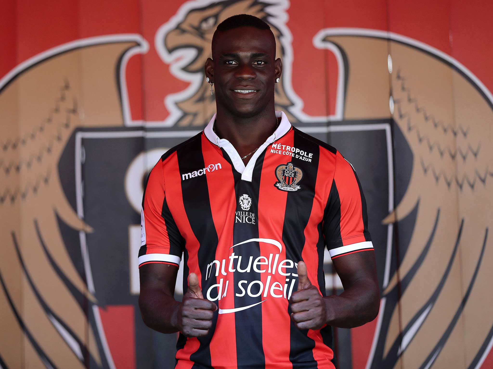 Mario Balotelli is revealed as a Nice player