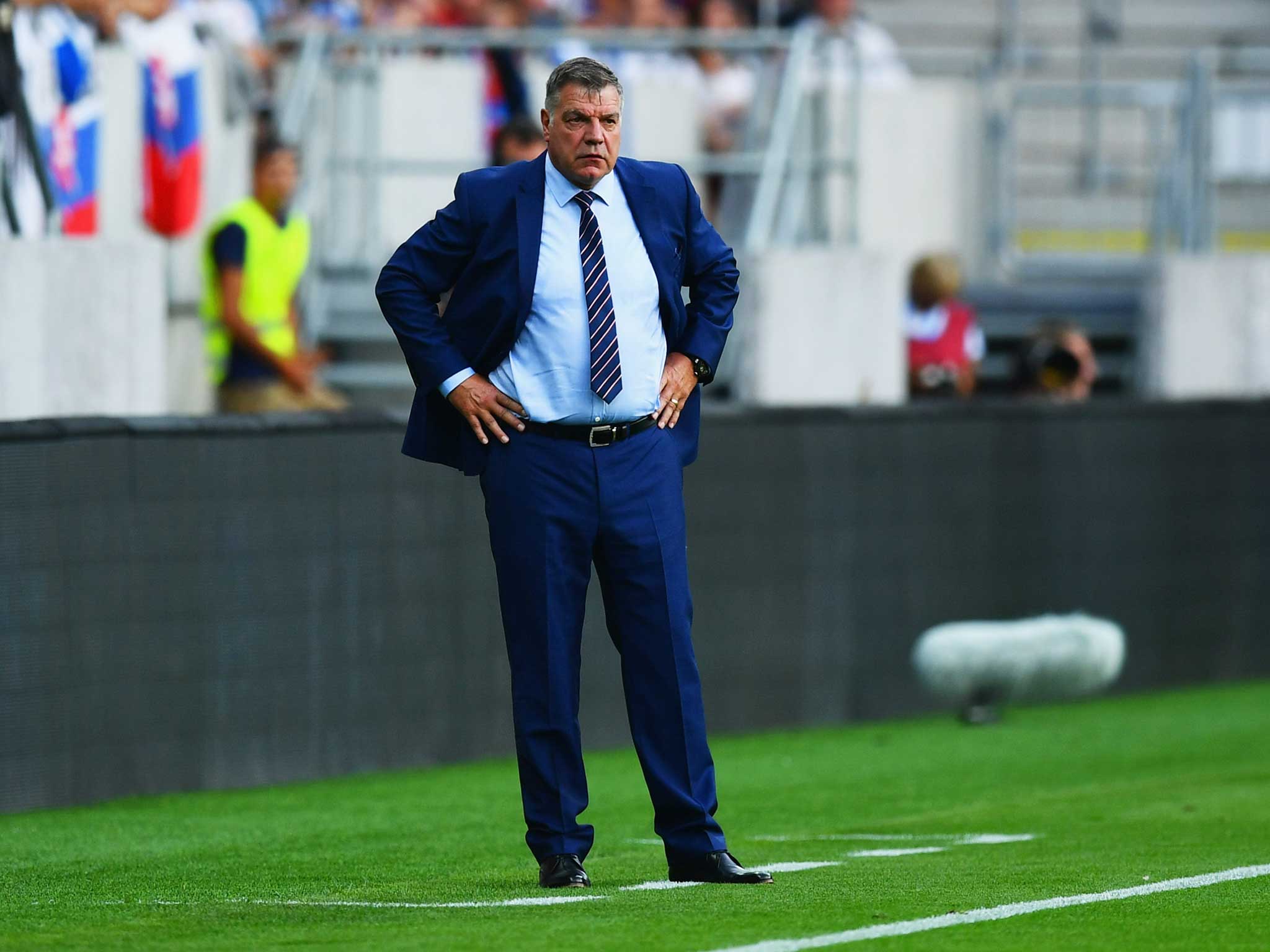 Sam Allardyce watches on from the side-lines