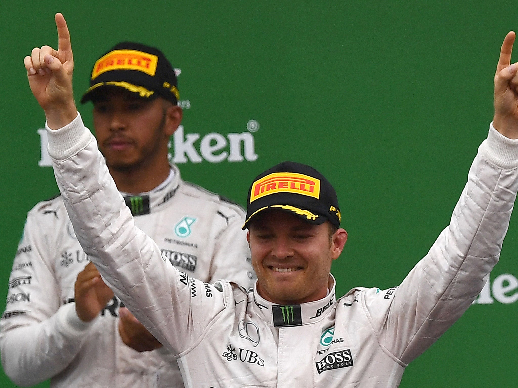 &#13;
Lewis Hamilton saw his lead cut to just two points after Nico Rosberg won the Italian Grand Prix last week &#13;