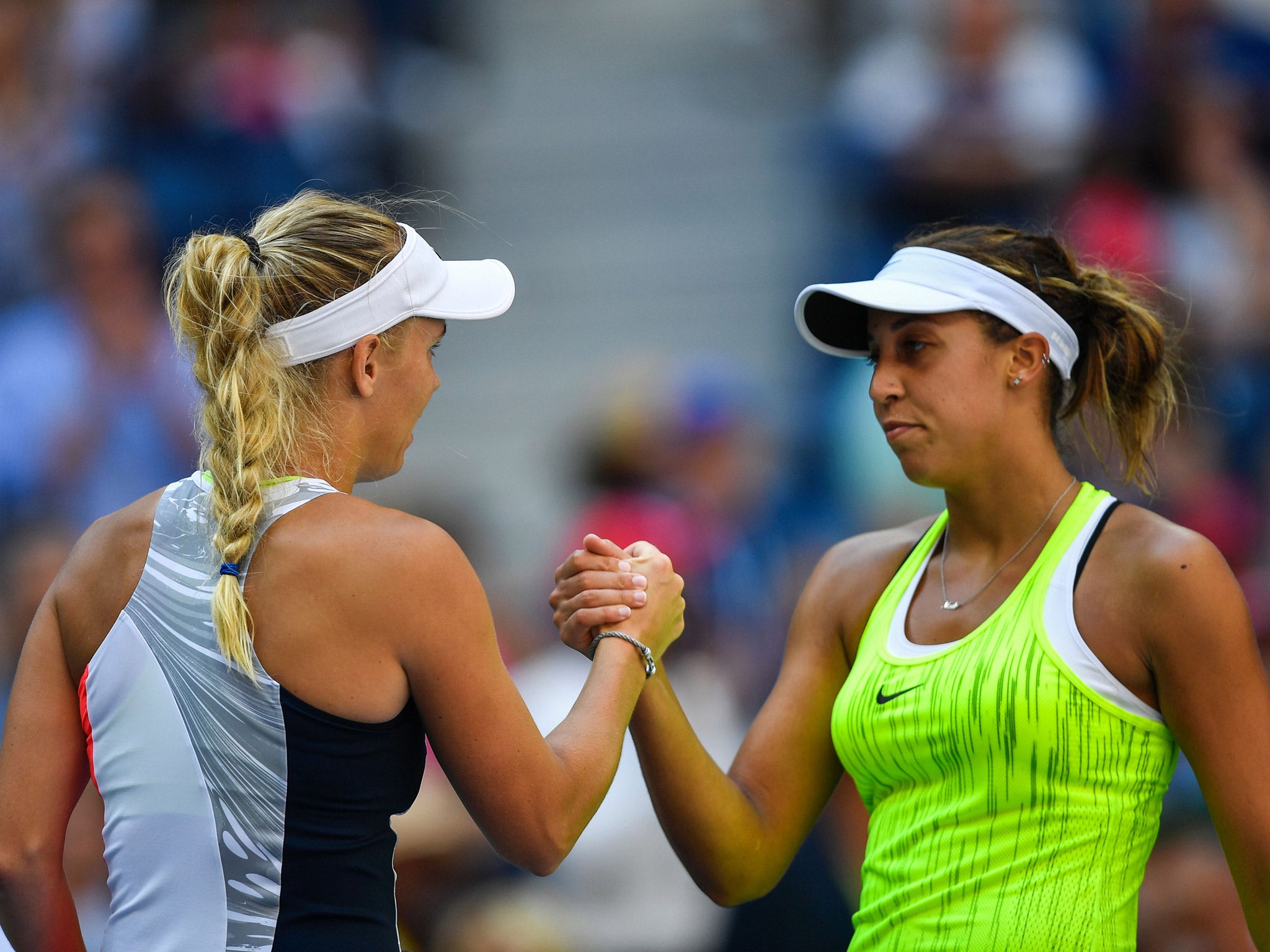 Keys congratulates Wozniacki on her victory on Sunday night