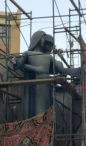 Before: Critics said the sculpture was inappropriate in the conservative southern state of Sohag