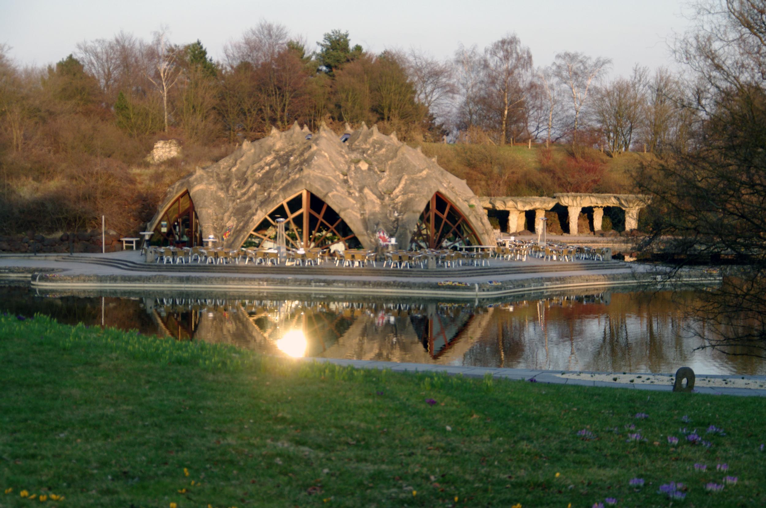 The main restaurant in Berlin's Britzer Garten, which has themed gardens including "witch"