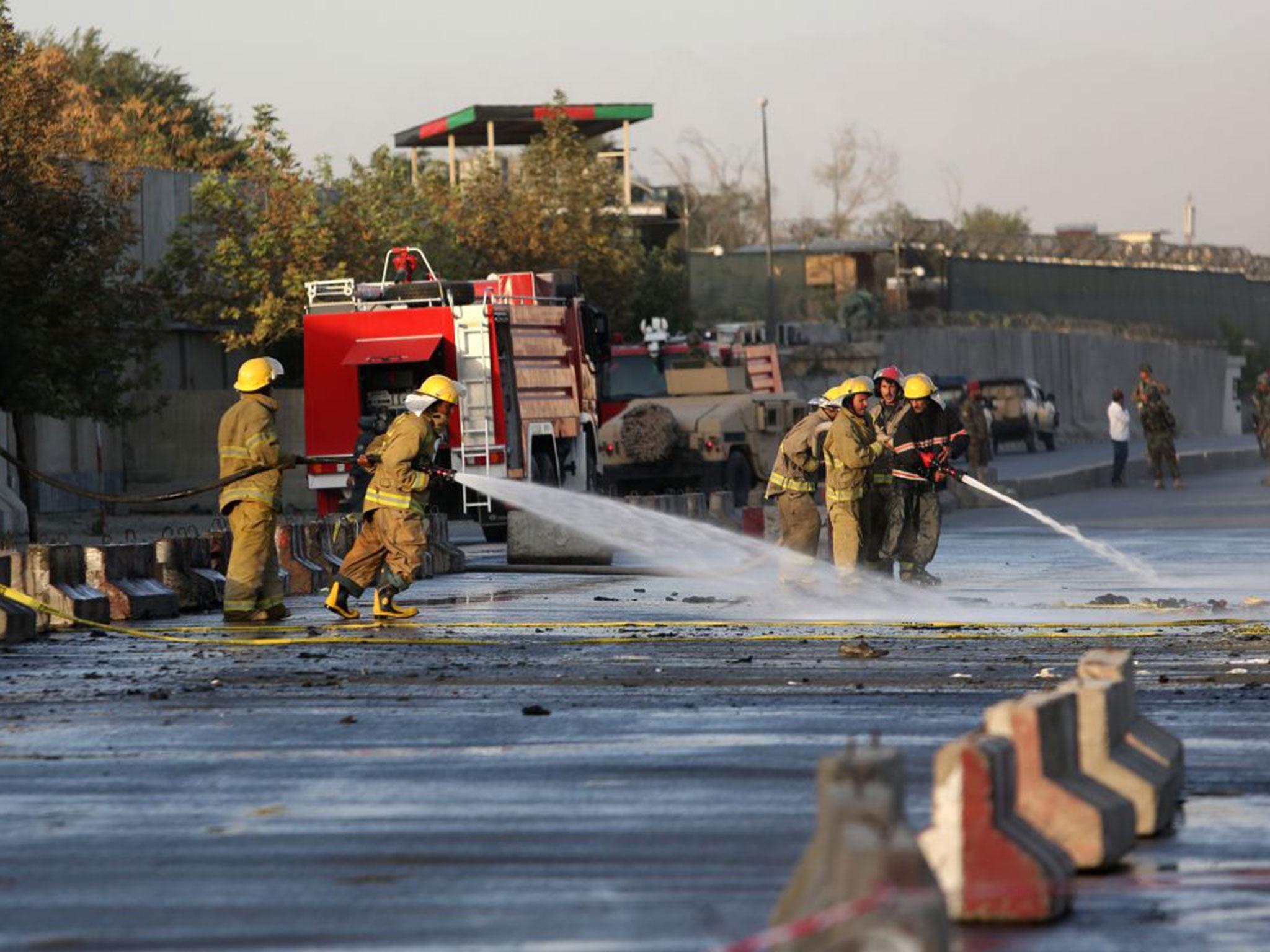 The explosion came hours after another attack on the Ministry of Defence