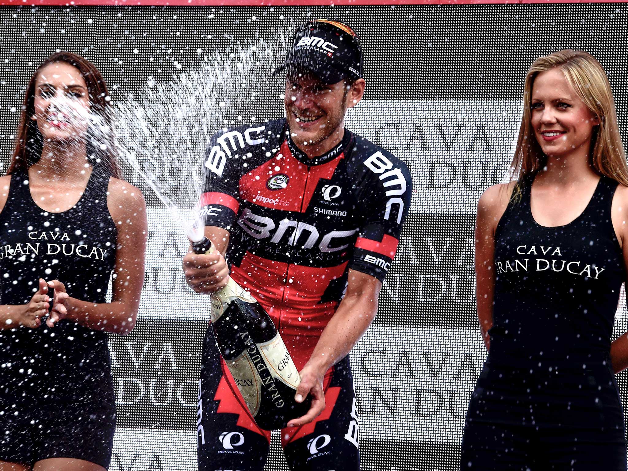 Jean-Pierre Drucker celebrates his stage 16 success