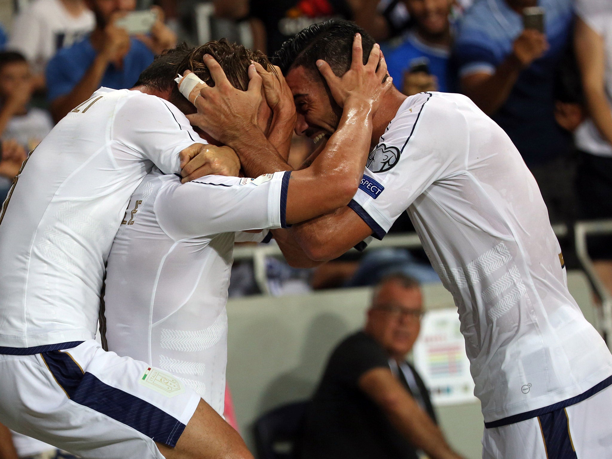 Former Southampton striker Graziano Pelle scored in Italy's 3-1 win over Israel
