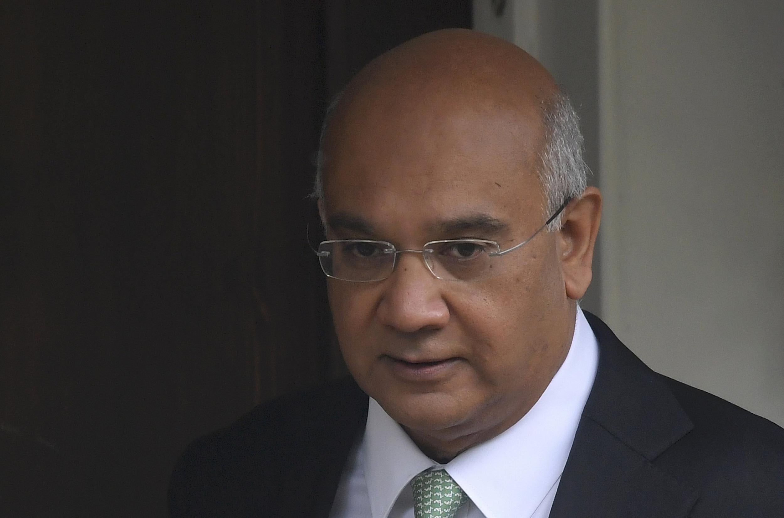 Keith Vaz leaves his home in north west London