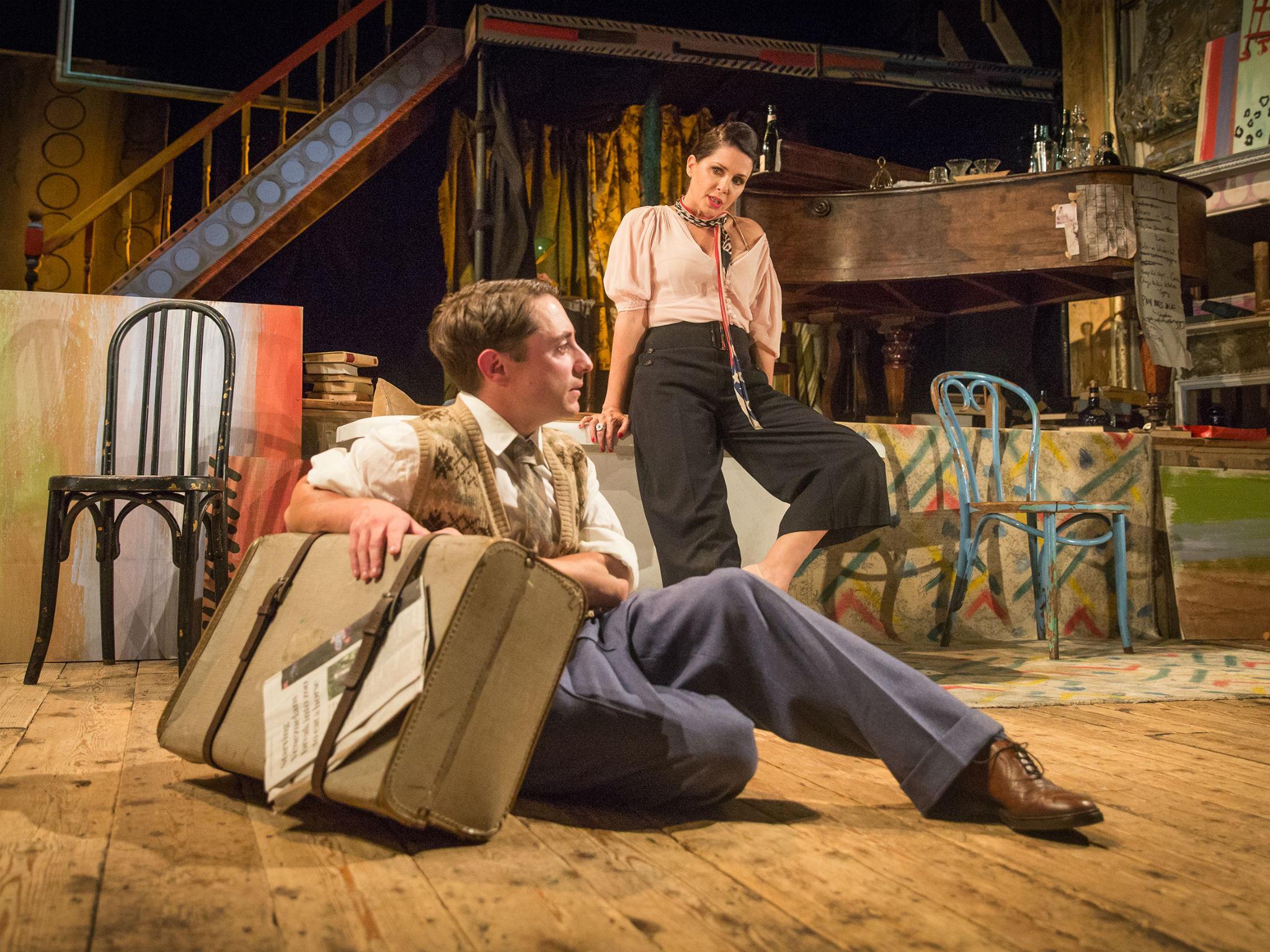 Ryan Sampson (Benjamin Britten) and Sadie Frost (Gypsy Rose Lee) in Britten in Brooklyn