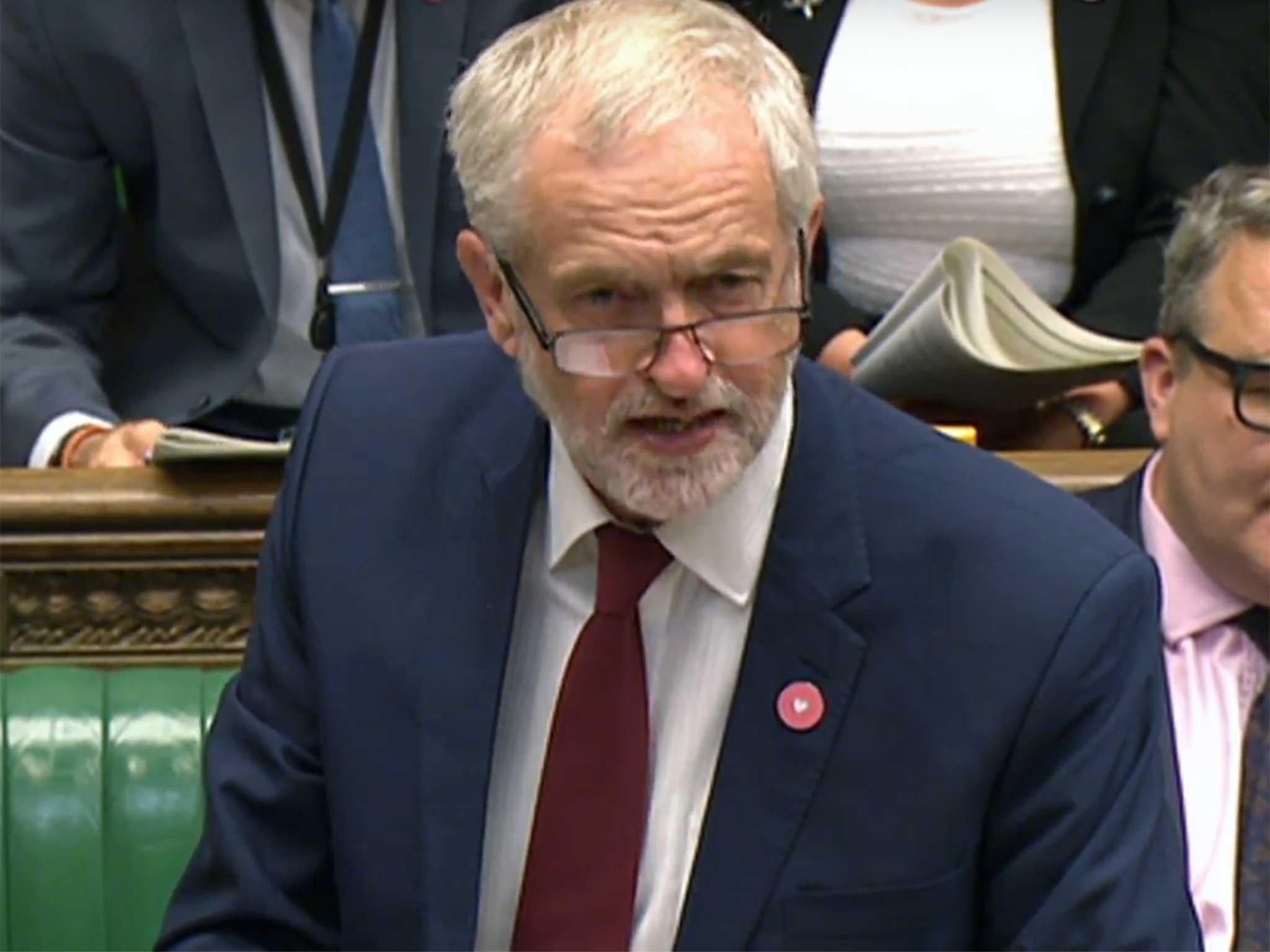 Jeremy Corbyn in the House of Commons