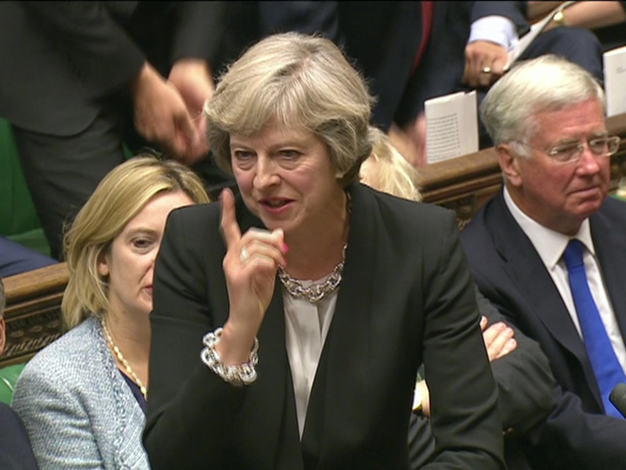 Theresa May at PMQs