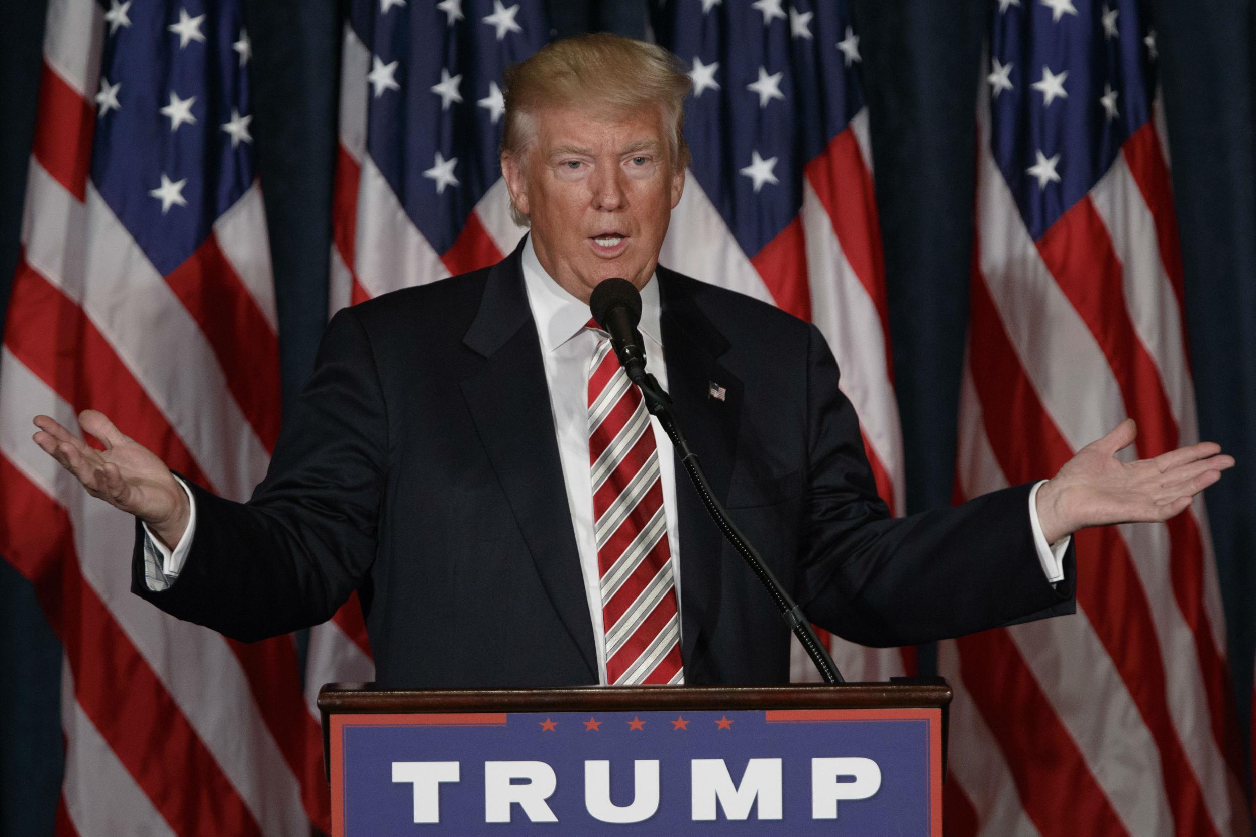 Donald Trump delivering national security speech in Philadelphia on Wednesday