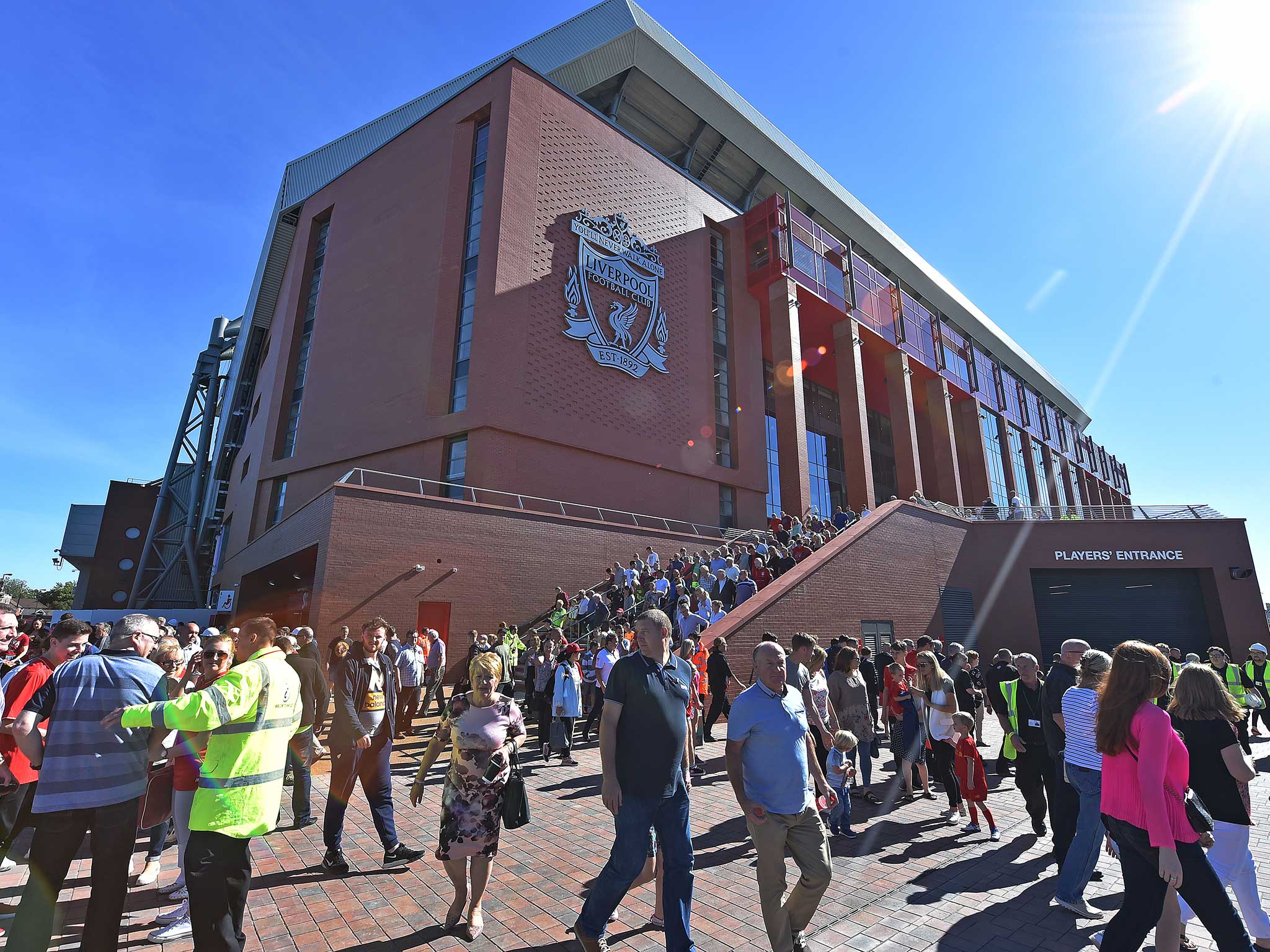 Liverpool fans sample the new Main Stand at Anfield