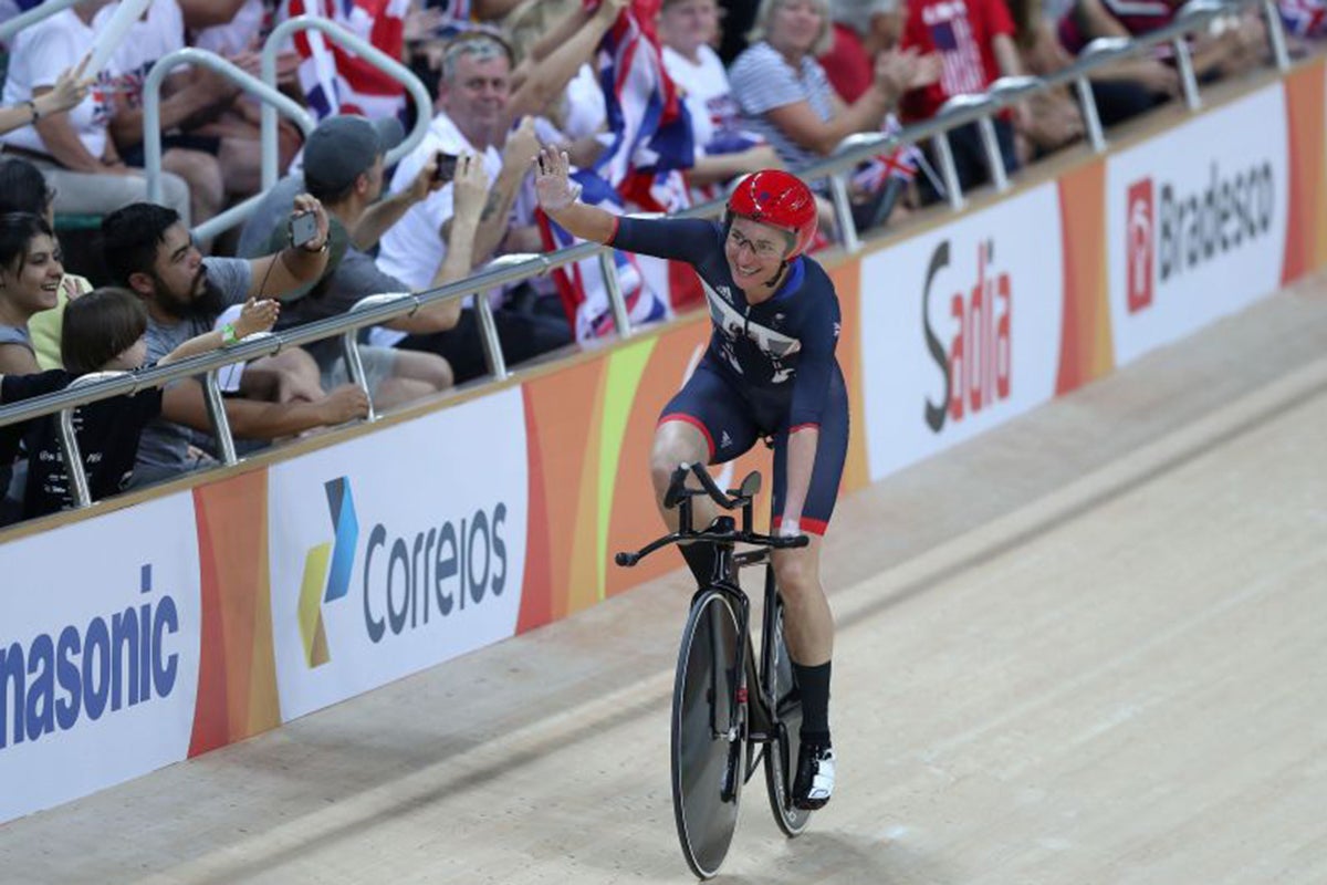 Storey celebrates winning her 12th gold