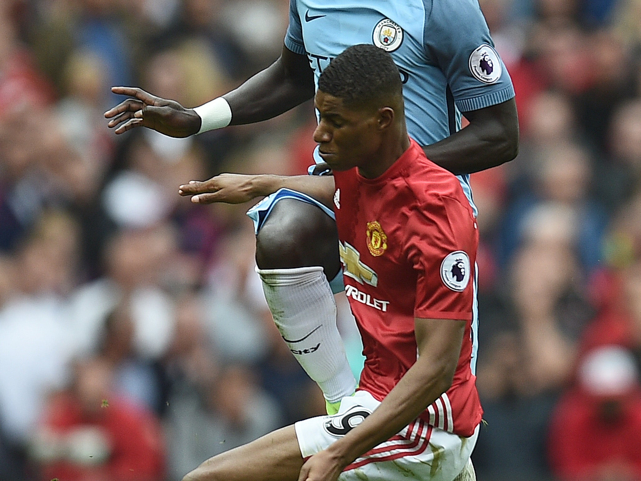 Marcus Rashford came on at half time for Manchester United