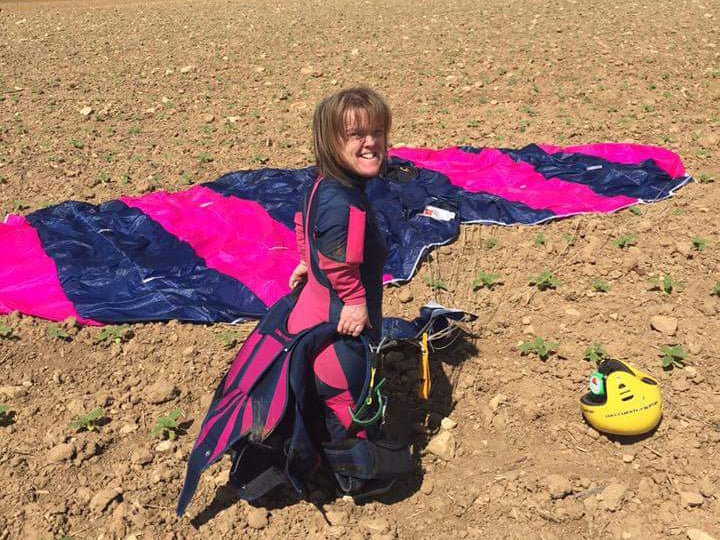 Pamela Gower hit a parked car in Shotton Colliery, County Durham after her parachute failed to open properly