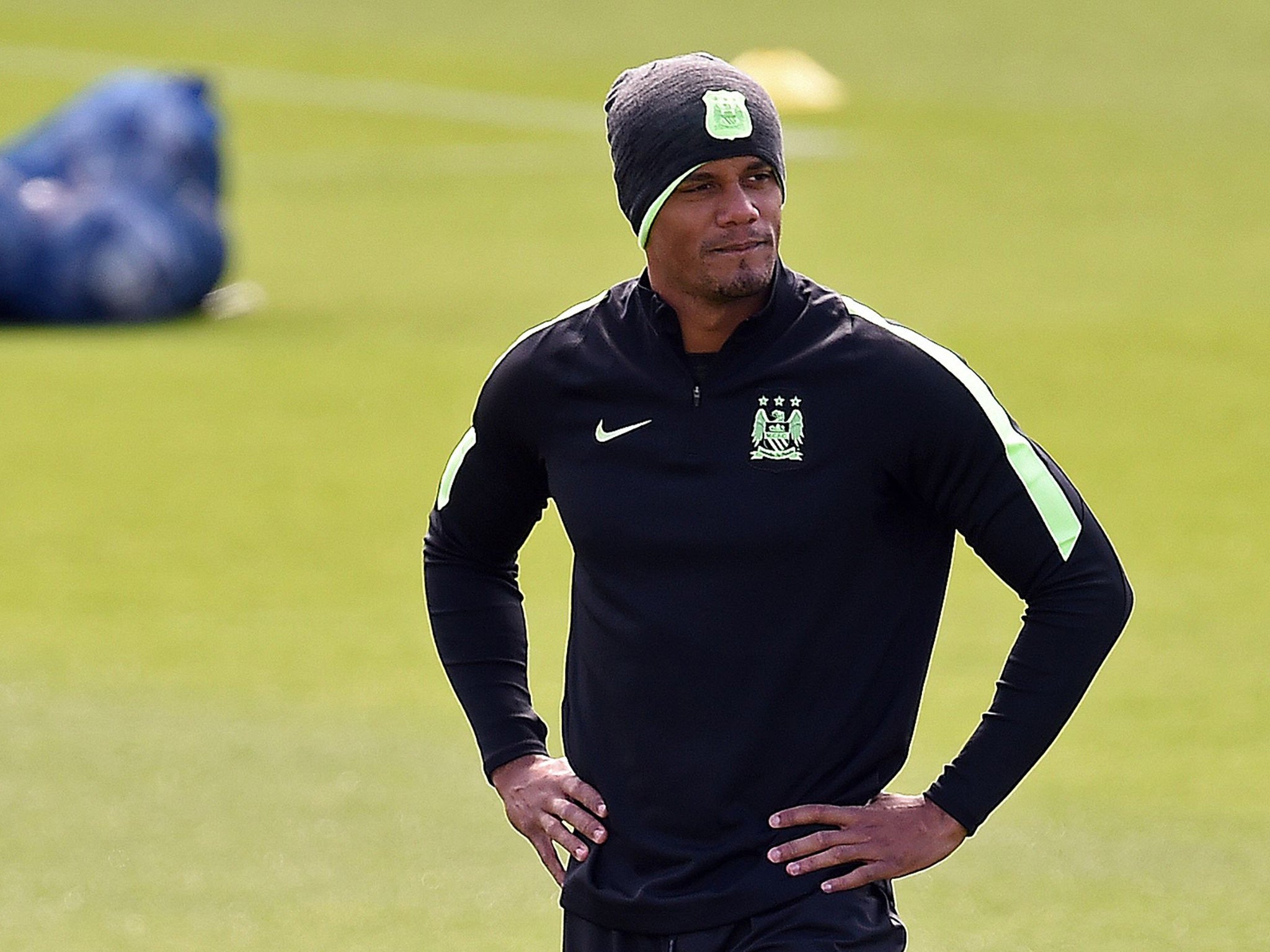 Kompany in training with City last season