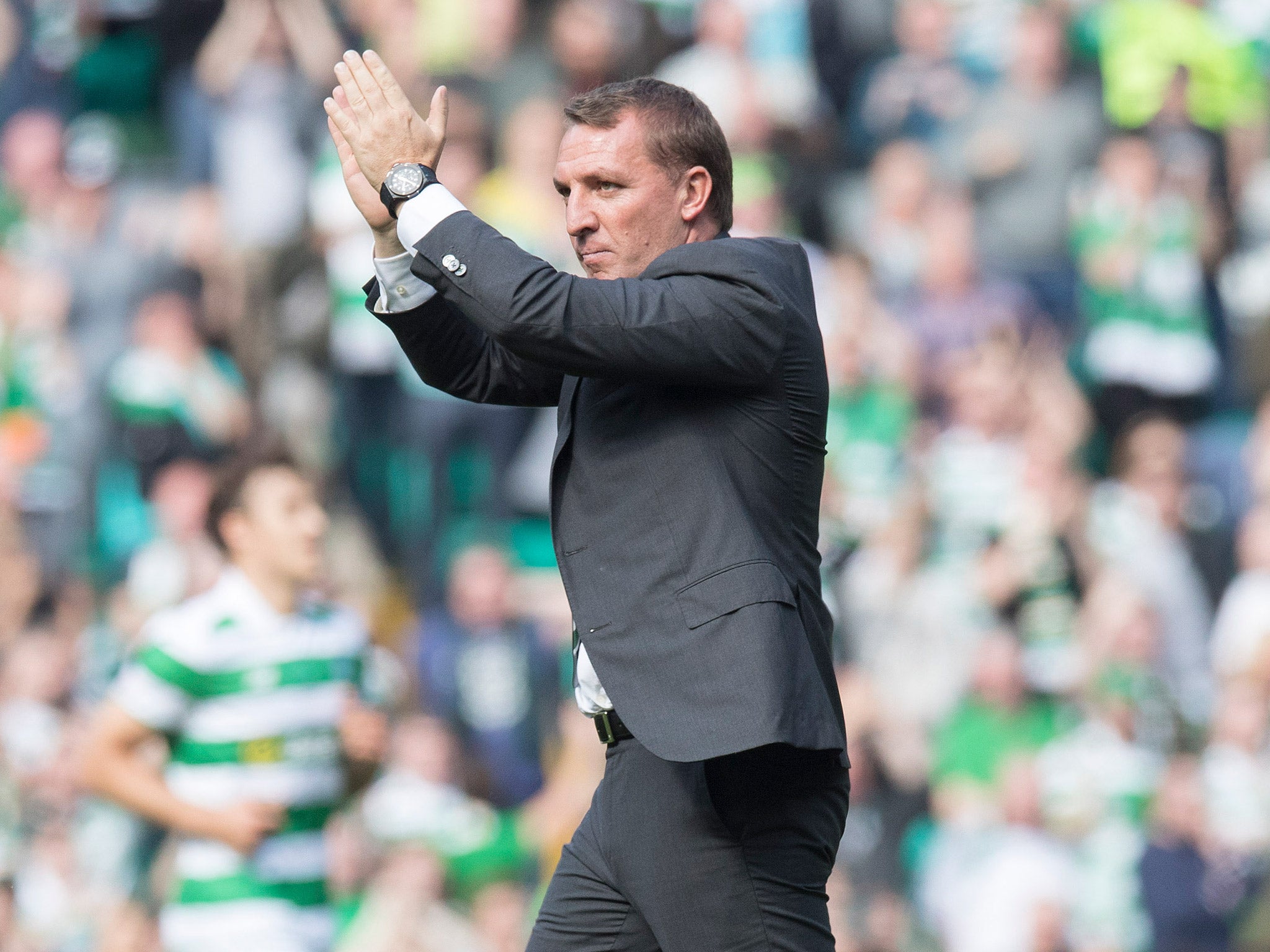 Rodgers led Celtic to a 5-1 victory over rivals Rangers