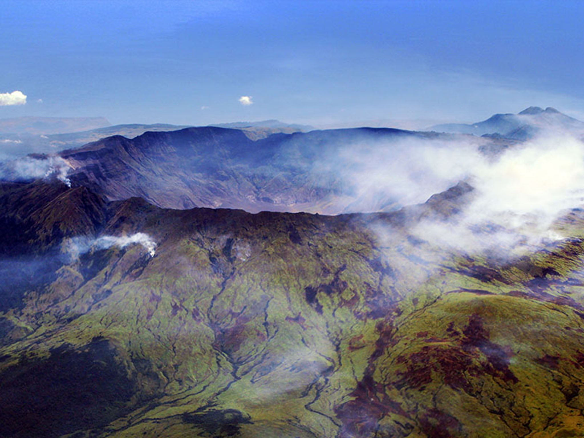 Mount Tambora on the island of Sumbawa, Indonesia erupted in 1815