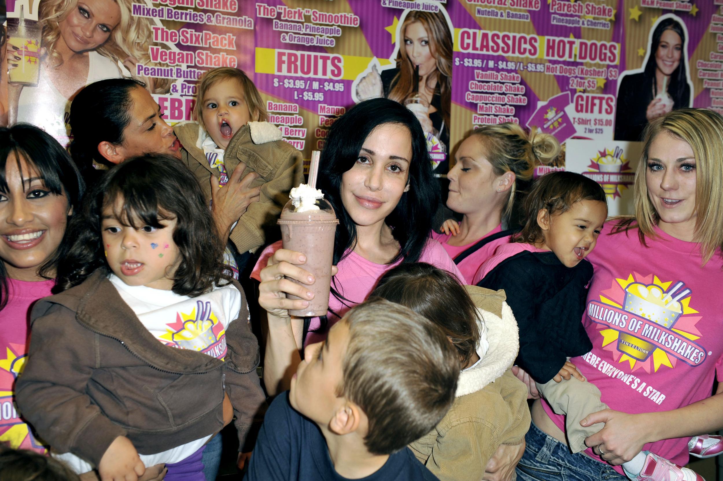 Natalie Suleman with her children