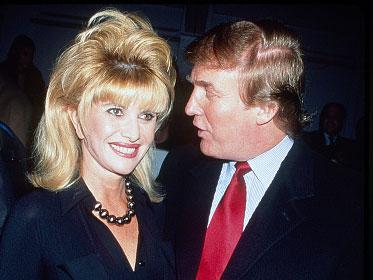 Trump poses with his first wife in 1997, years after their divorce