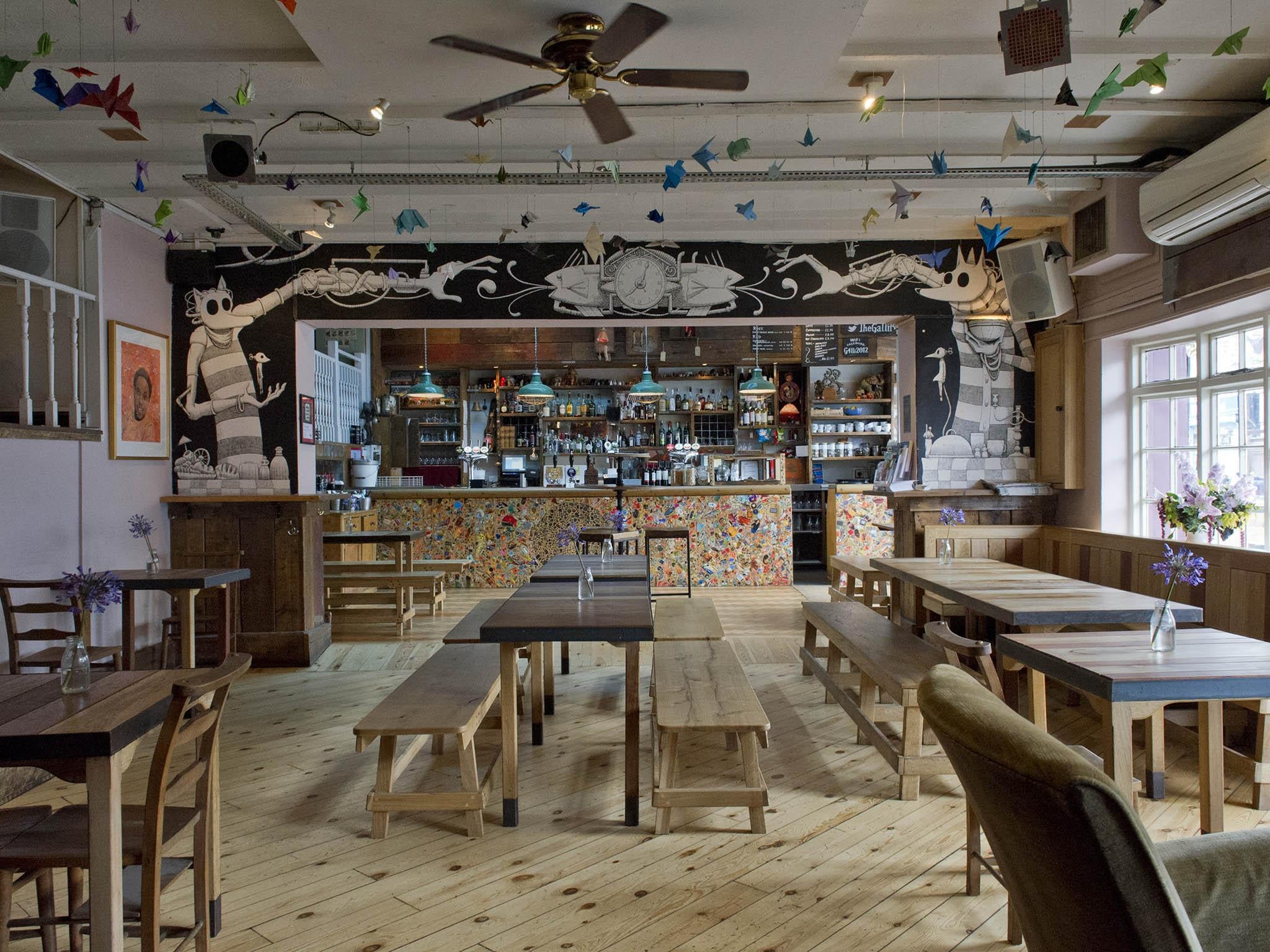 The interior of the Gallimaufry on Gloucester Road