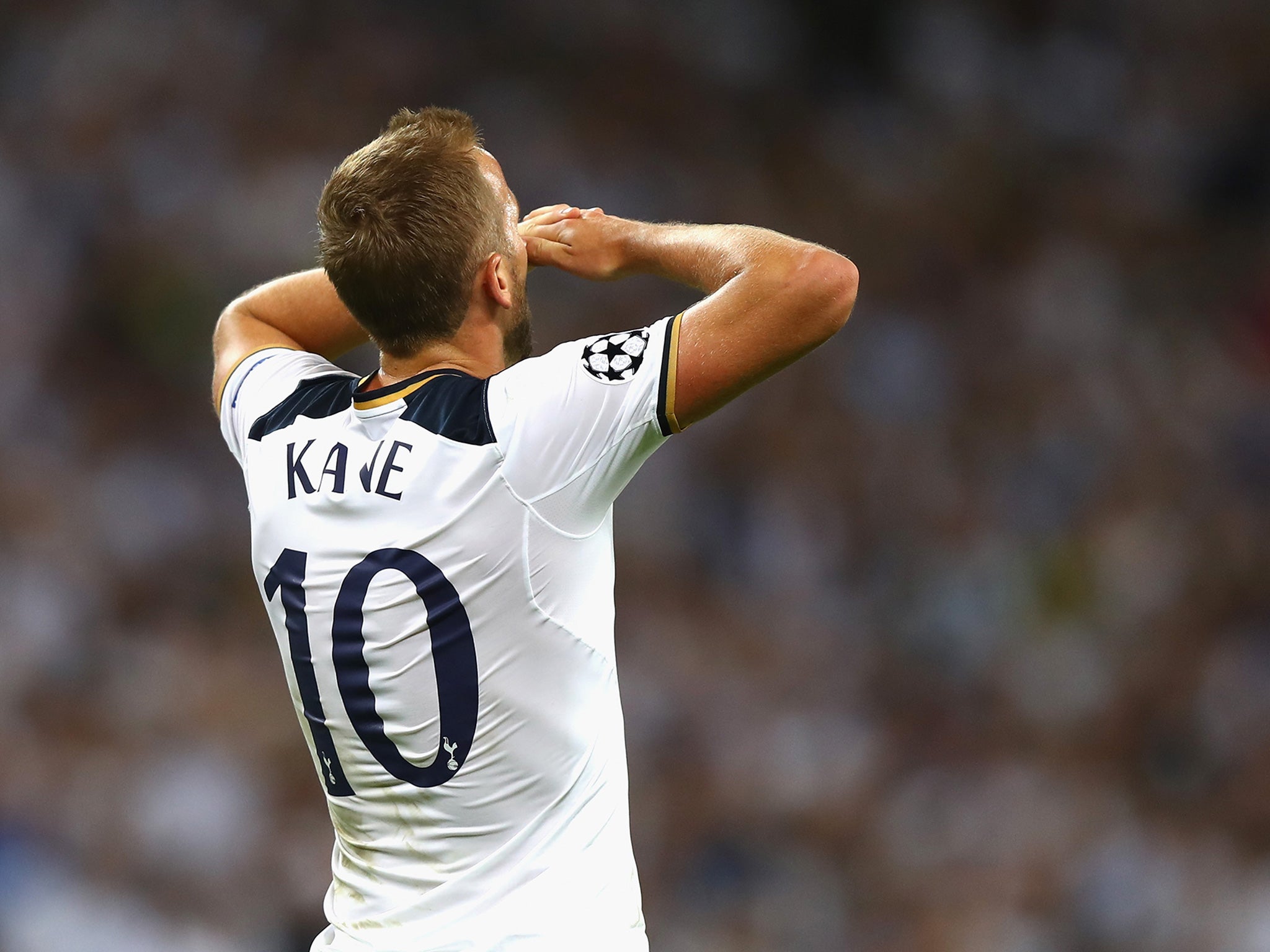 Kane missed a glorious chance to level the score in Wednesday night's European clash