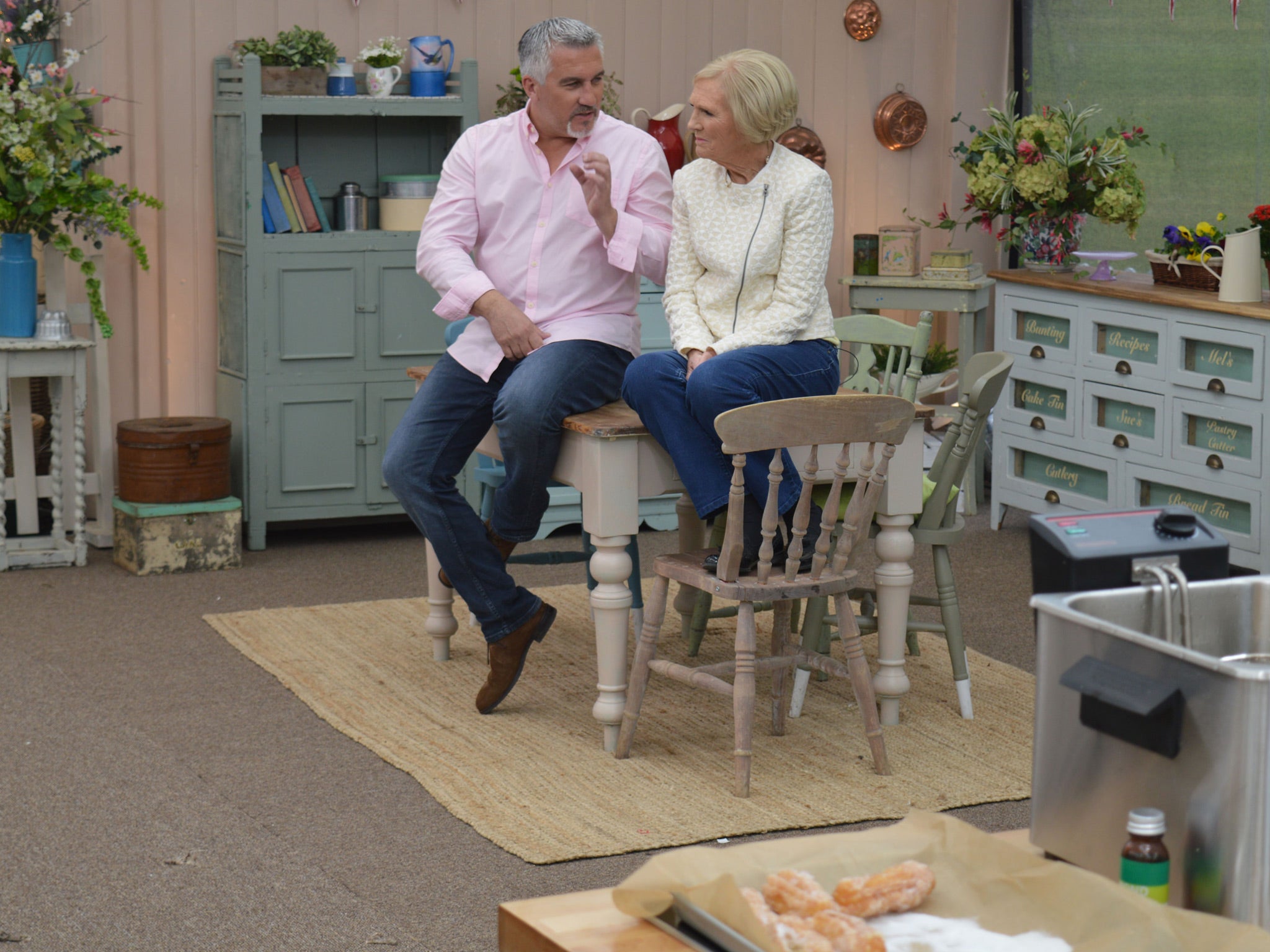 And then there were two: Paul Hollywood and Mary Berry during batter week