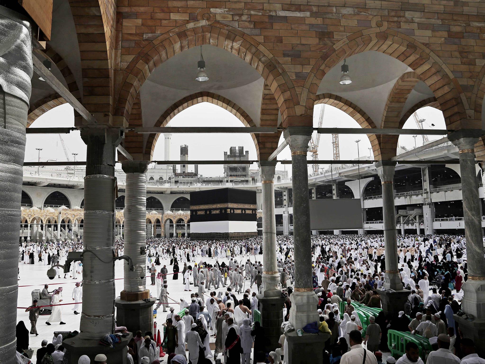 To reach the shrine, pilgrims must enter through the Grand Mosque