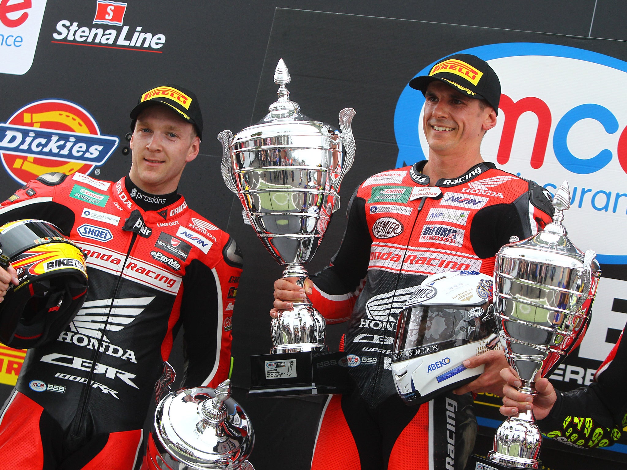 O'Halloran took his maiden BSB victory at Snetteron this season ahead of Honda teammate Dan Linfoot