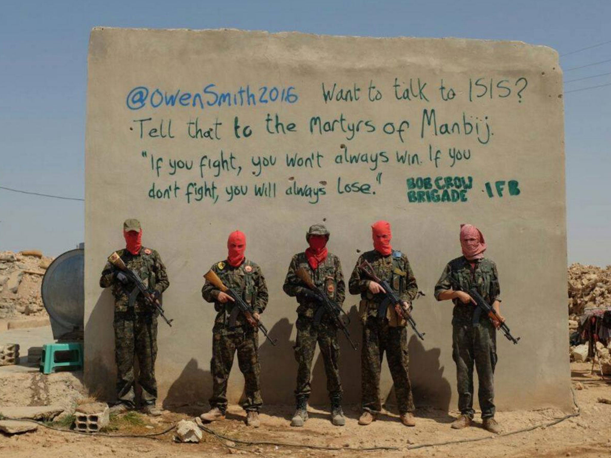 Members of the Bob Crow Brigade in an image posted on social media on 25 August 2016