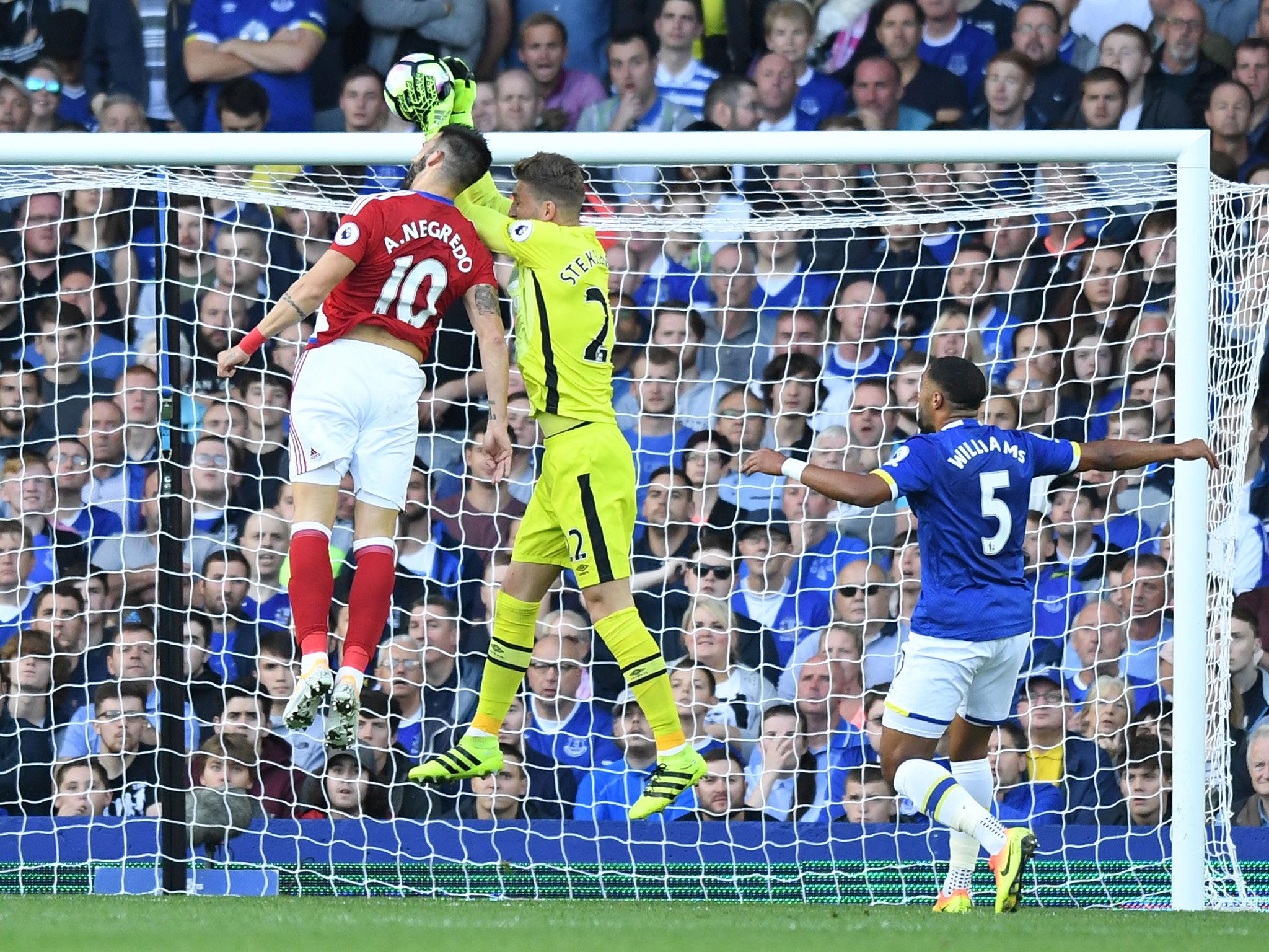 Negredo appeared to foul Stekelenburg for Middlesbrough's goal