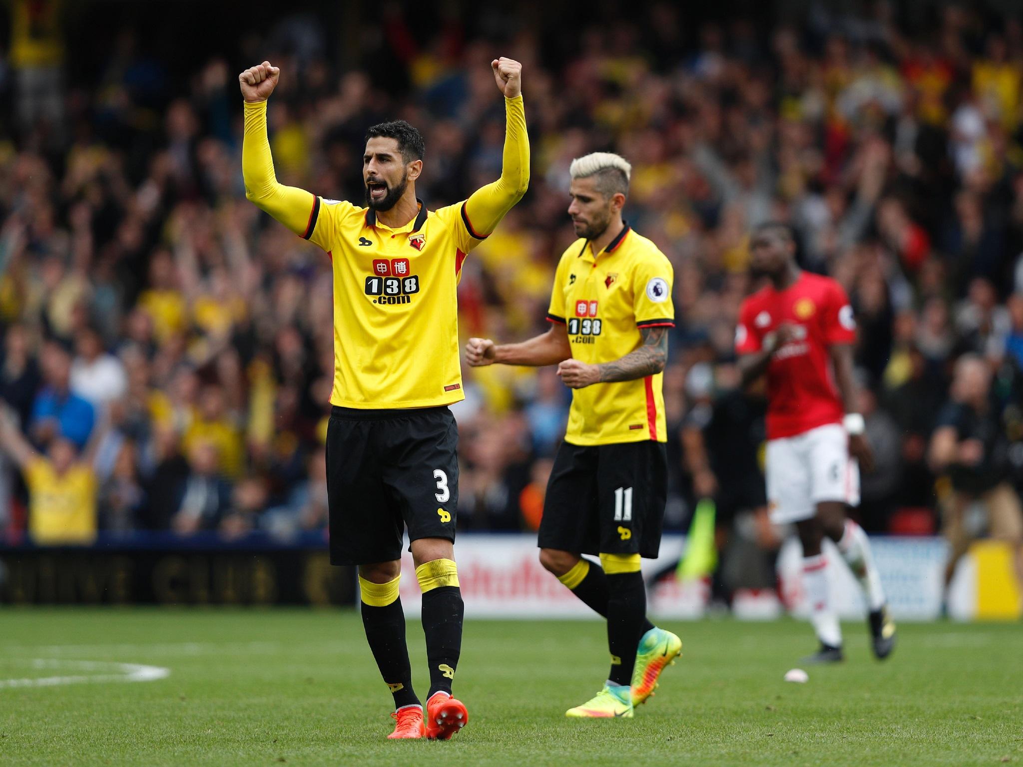 He done well with the ball at his feet, but he was getting caught out from time to time by the United forwards.