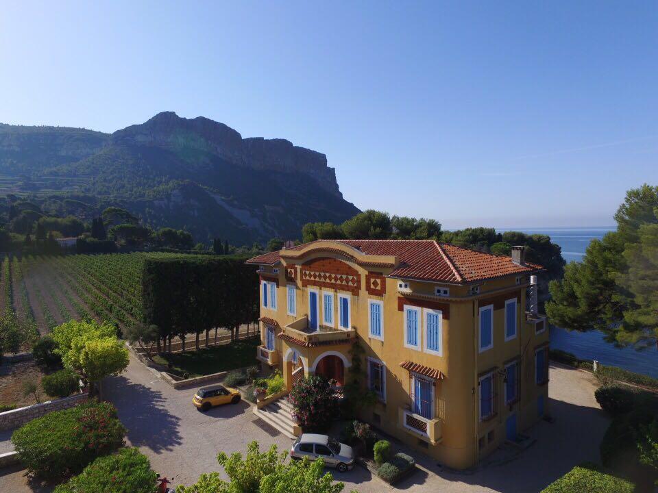 The art deco chateau at Clos Sainte Magdeleine vineyard, set between the Mediterranean and Cassis