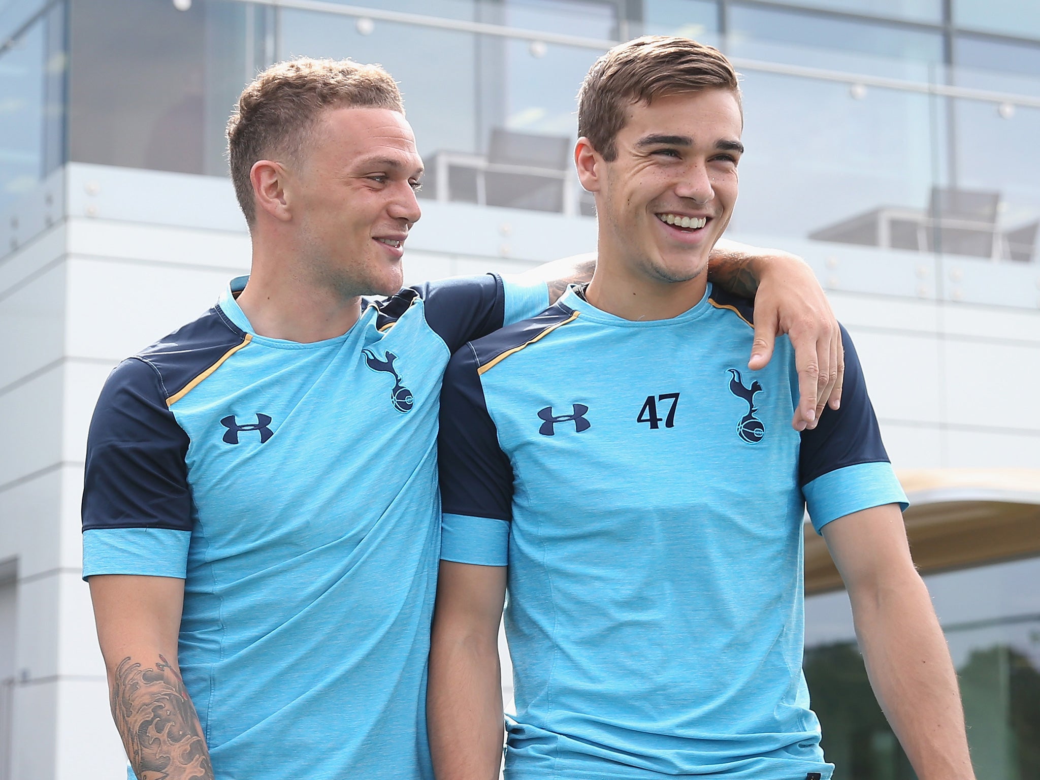 Winks, right, is in contention make his full Tottenham debut