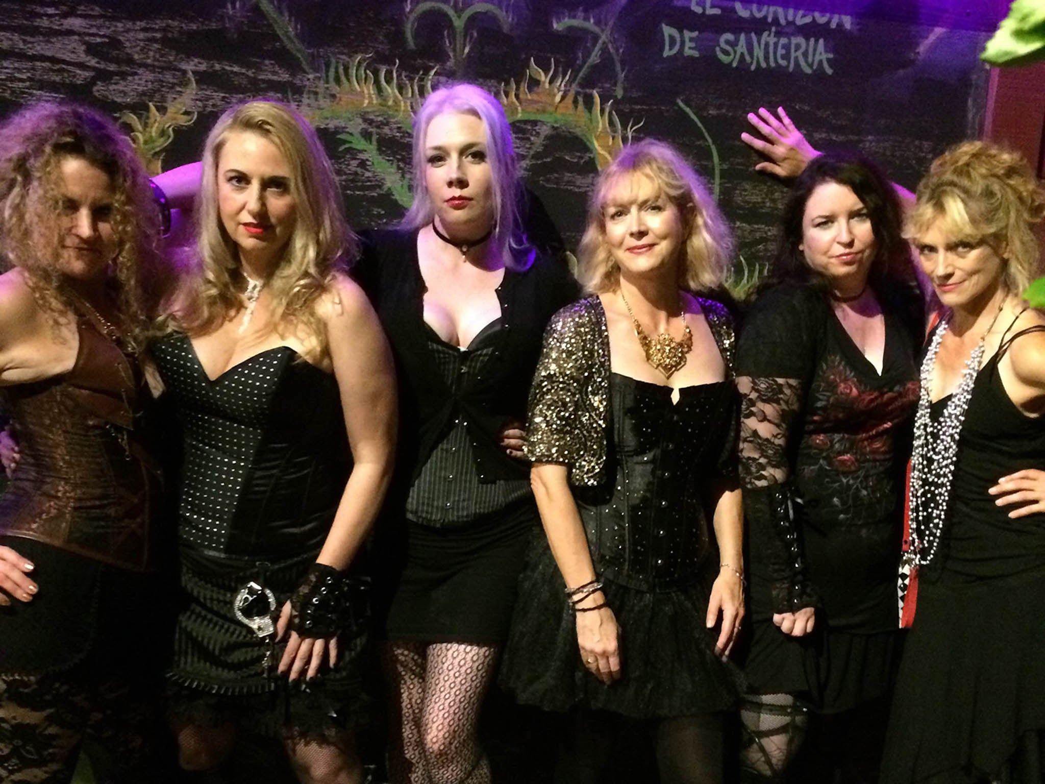 The Slice Girls: Alexandra Sokoloff, Steph Broadribb, AK Benedict, Louise Voss, Susi Holliday and Harley Jane Kozak