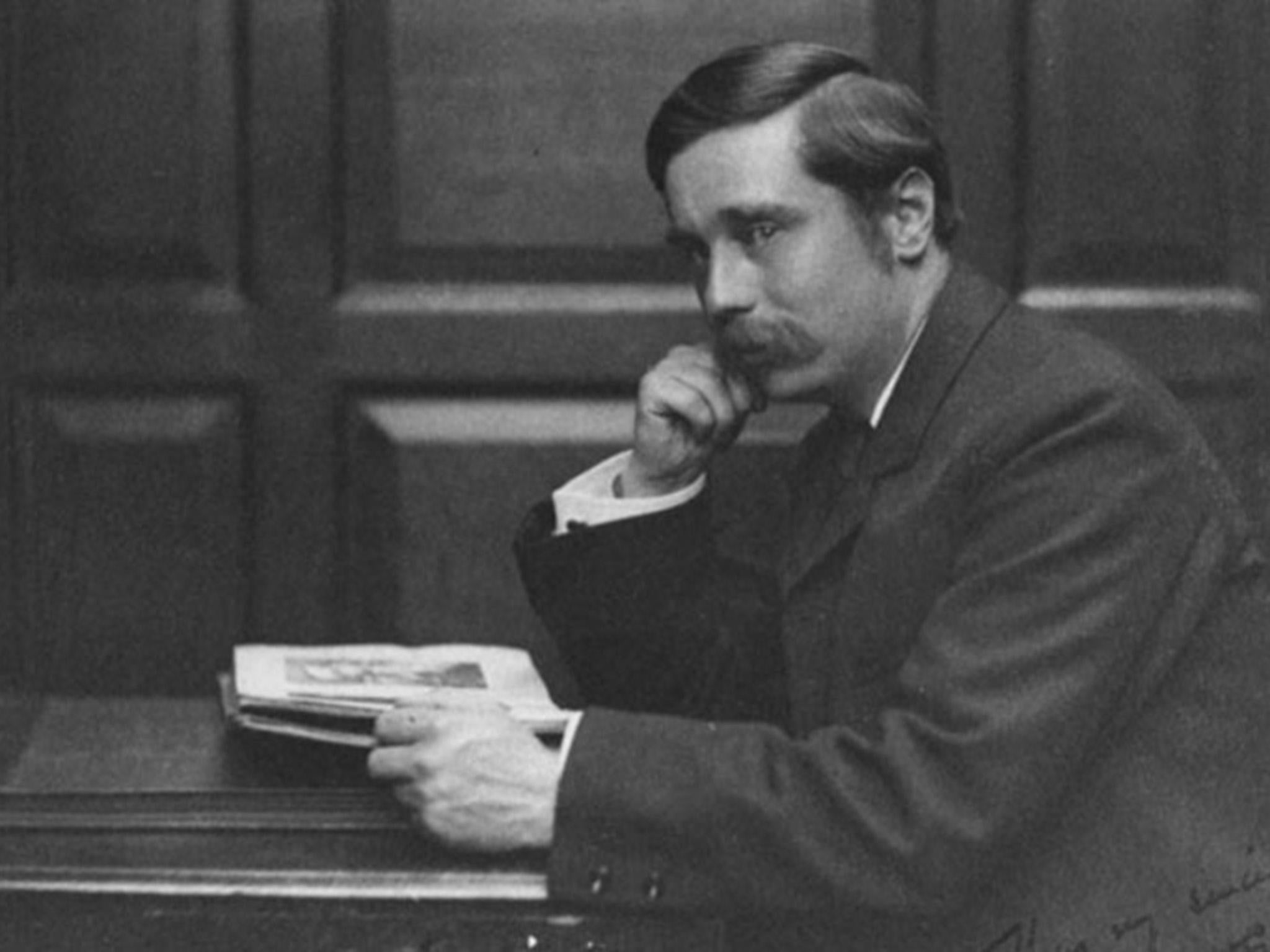 Wells in his study (Getty)