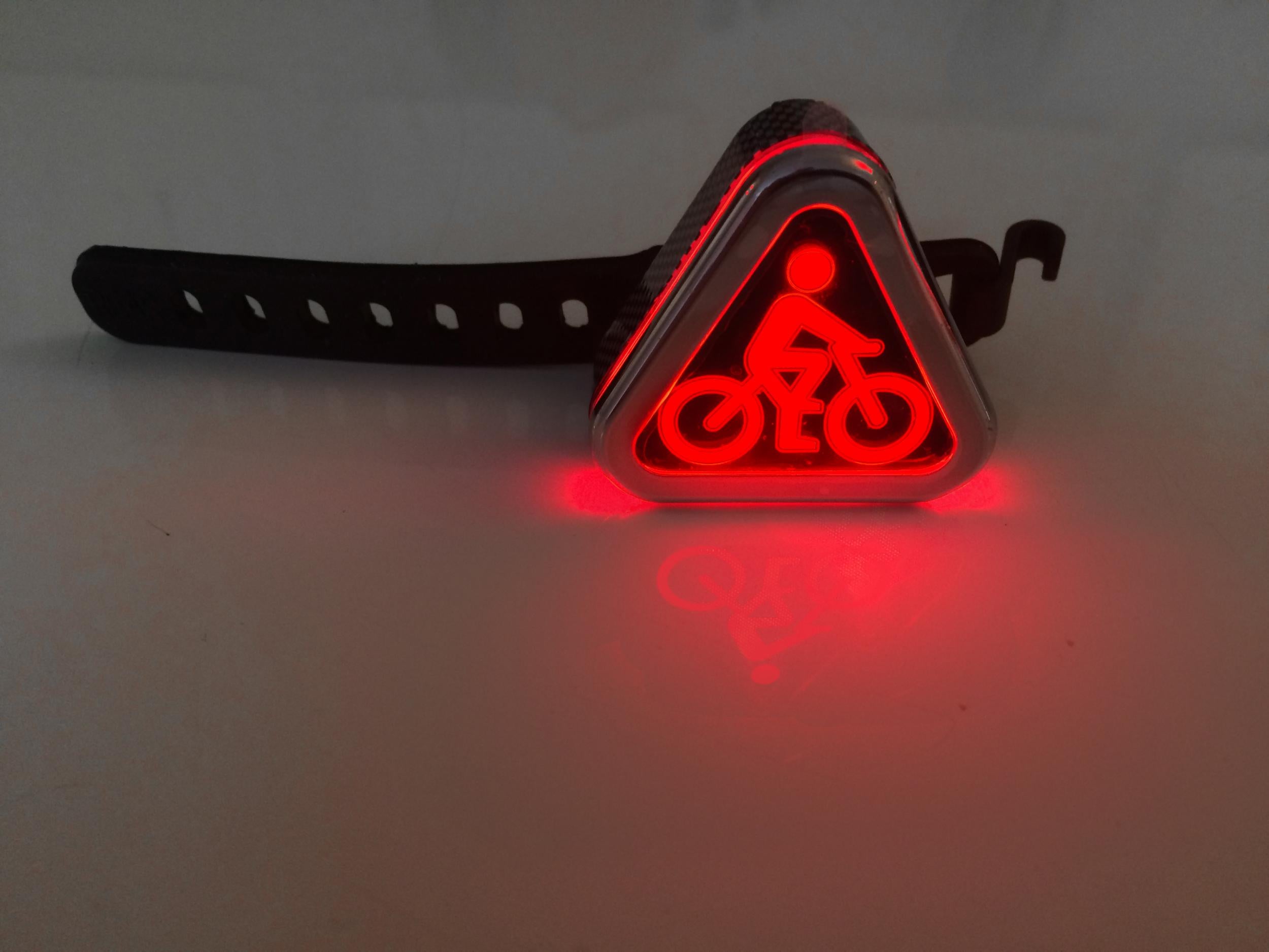 The red Brainy Bike Light