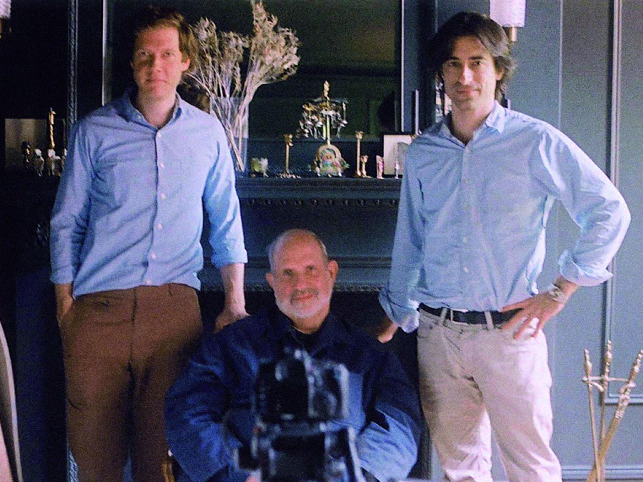 Brian De Palma, surrounded by directors Jake Paltrow