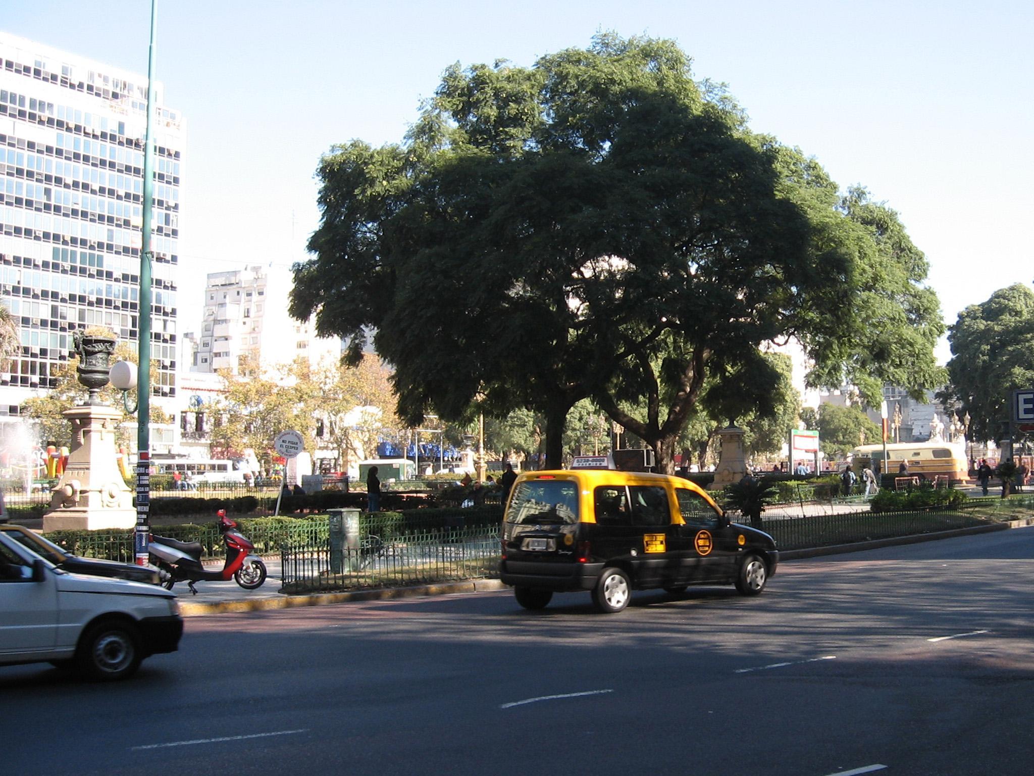 The women staged the protest at the Plaza de los Dos Congresso