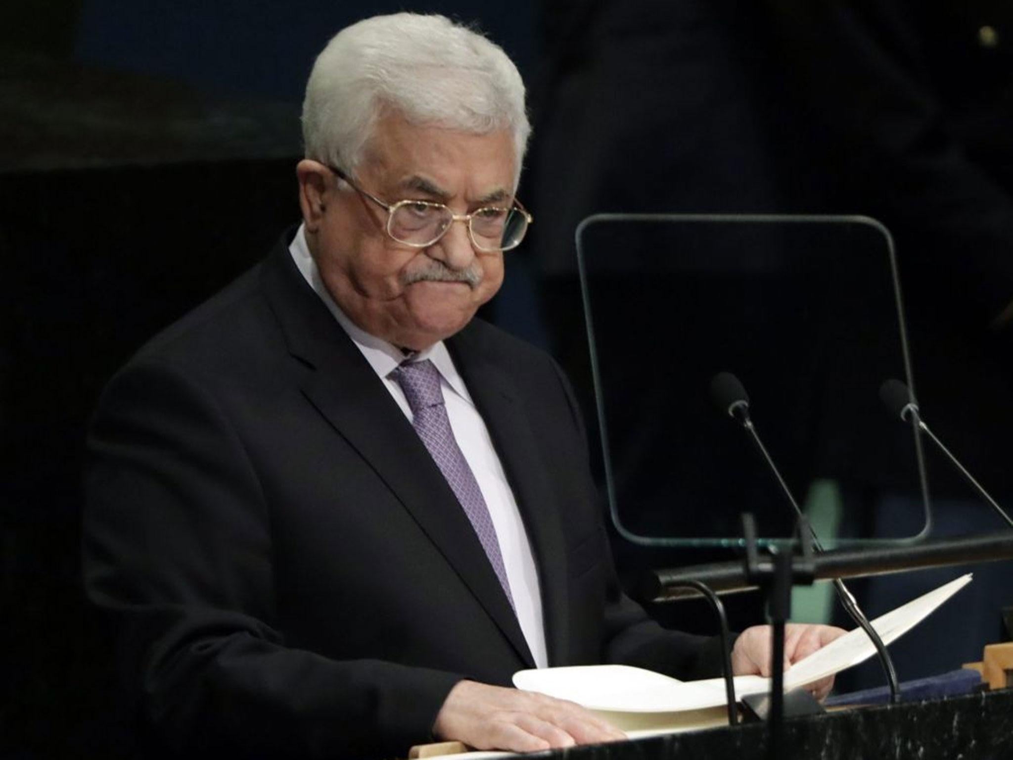 President of Palestine Mahmoud Abbas during his address to the General Debate of the 71st Session of the United Nations General Assembly at UN headquarters in New York, 22 September, 2016