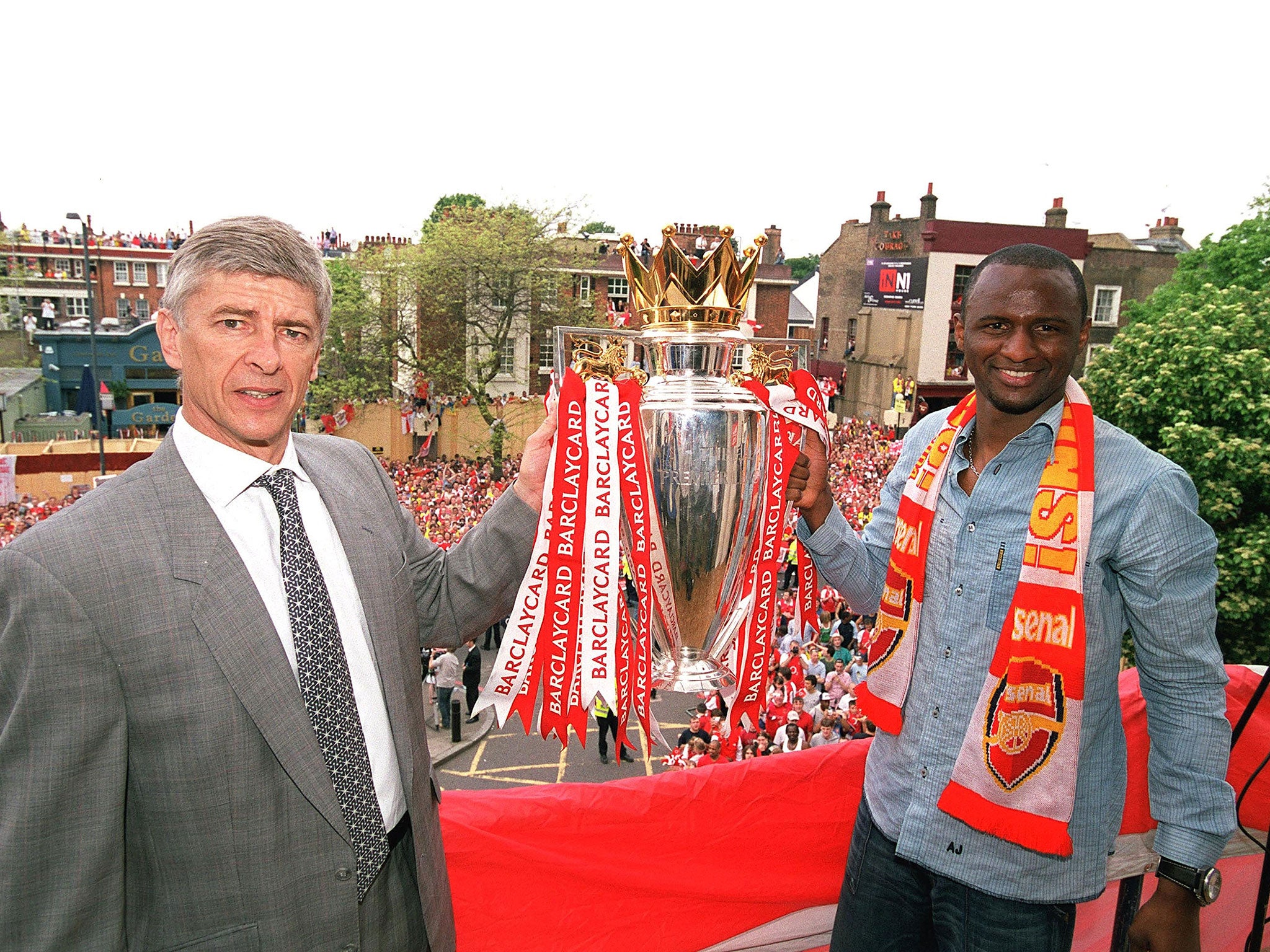 Vieira enjoyed a glittering spell under Wenger at Arsenal
