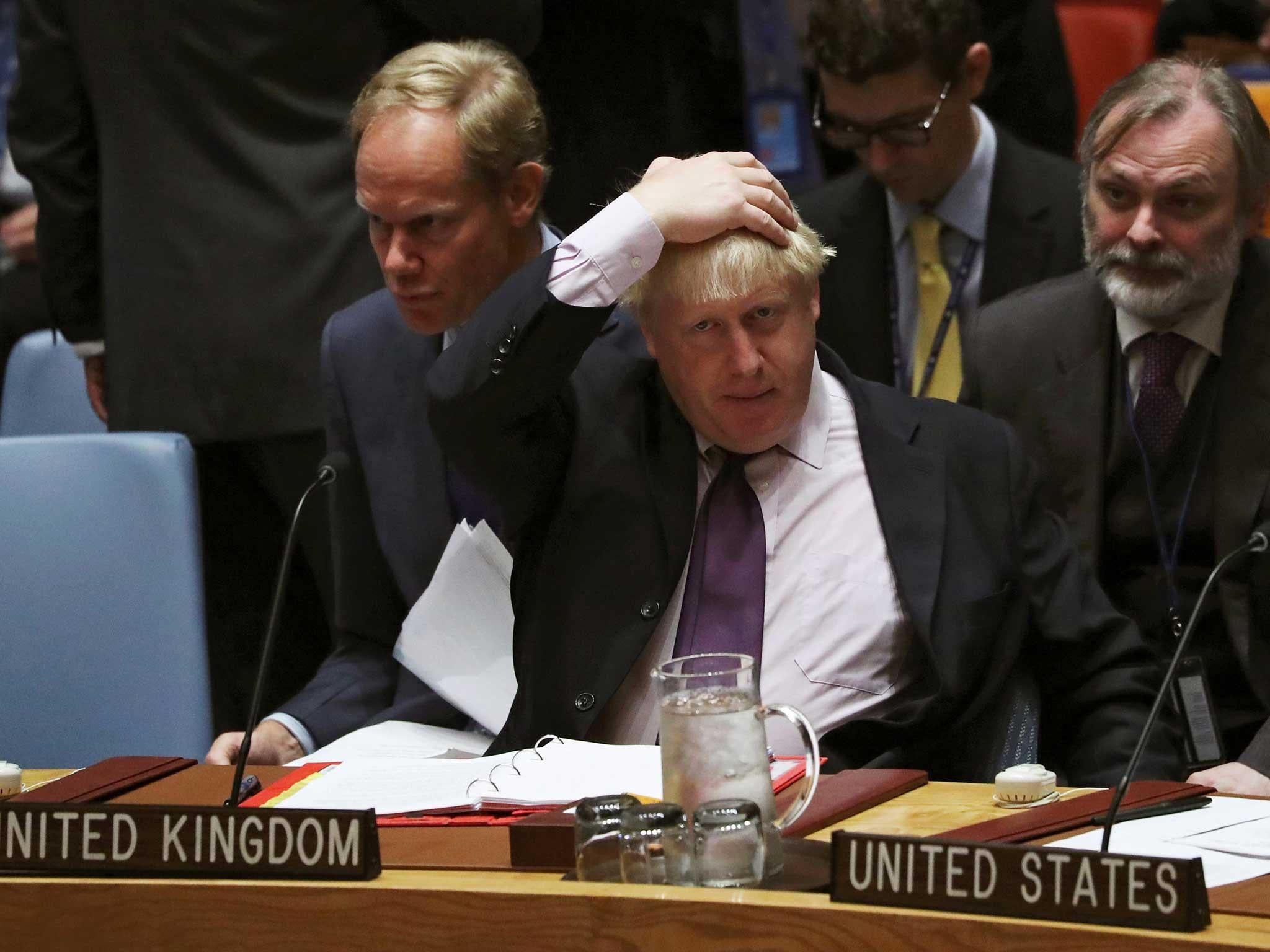 British Foreign Secretary Boris Johnson