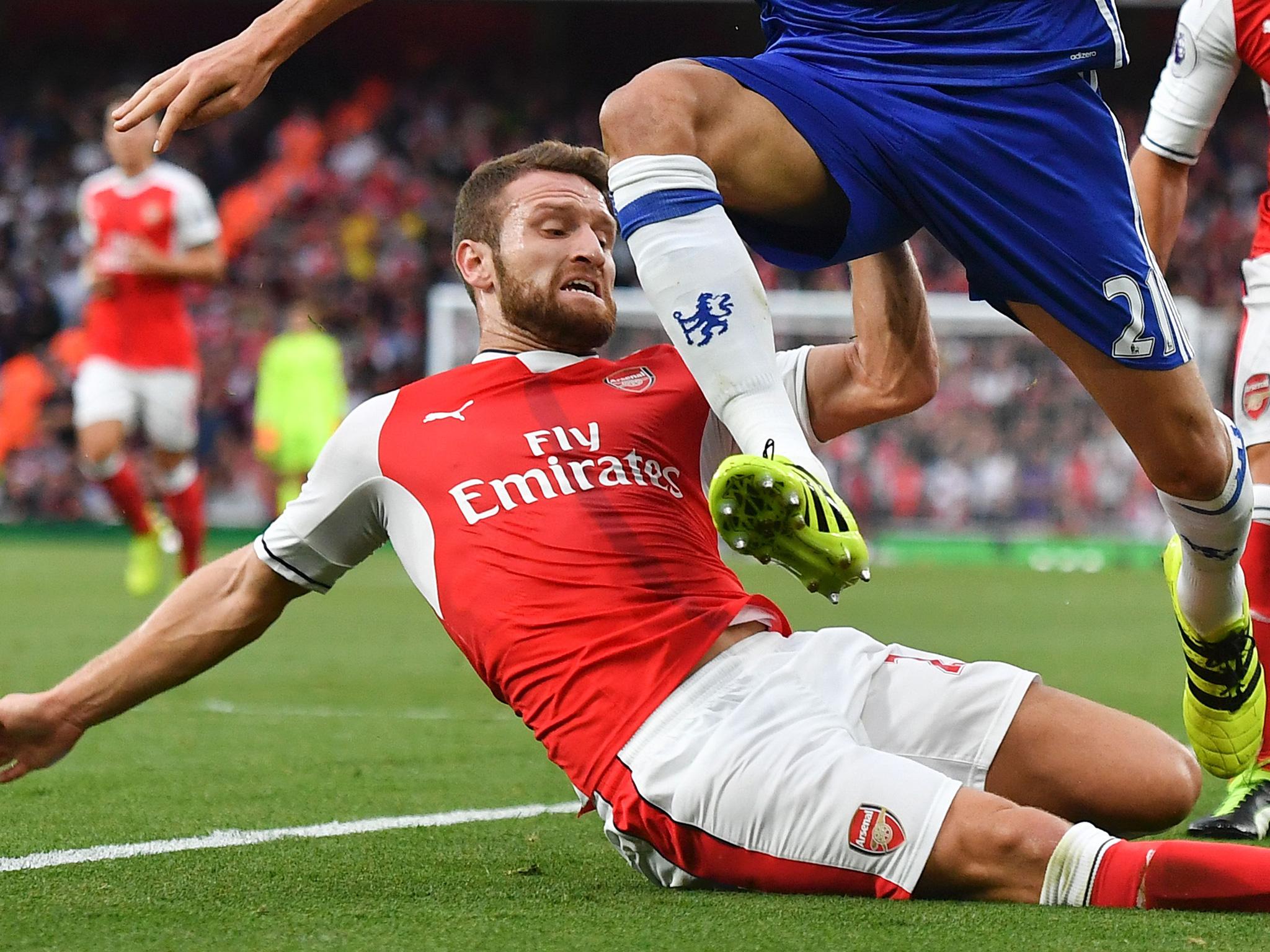 Impressed as a physical force in the Arsenal defence, giving as good as he got from Costa - and better.