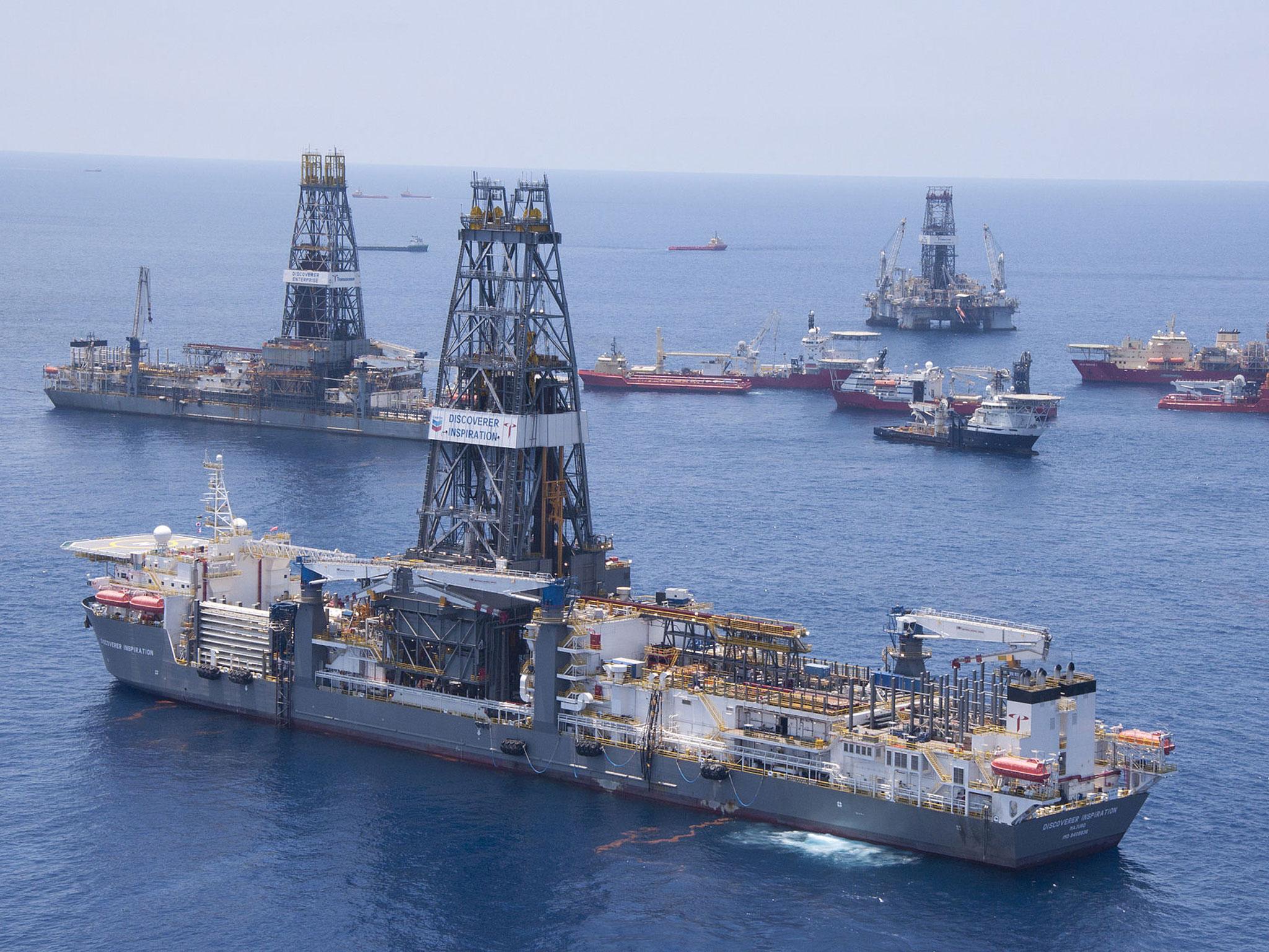 'Discover Inspiration' pone of Transocean's drillships