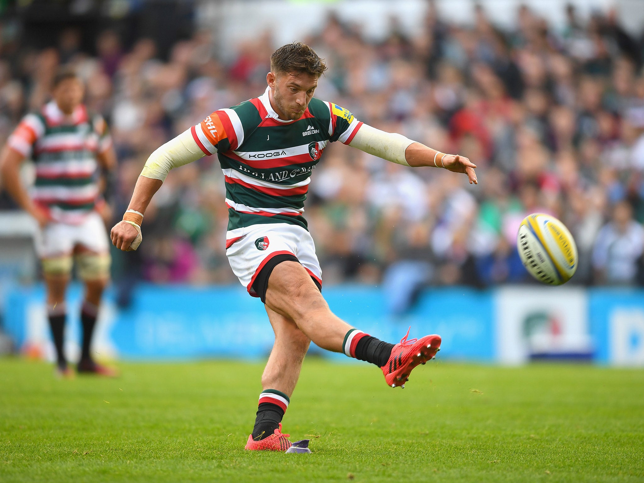 Owen Williams scored 17 points with the boot to lead Leicester's 34-14 victory over Bath